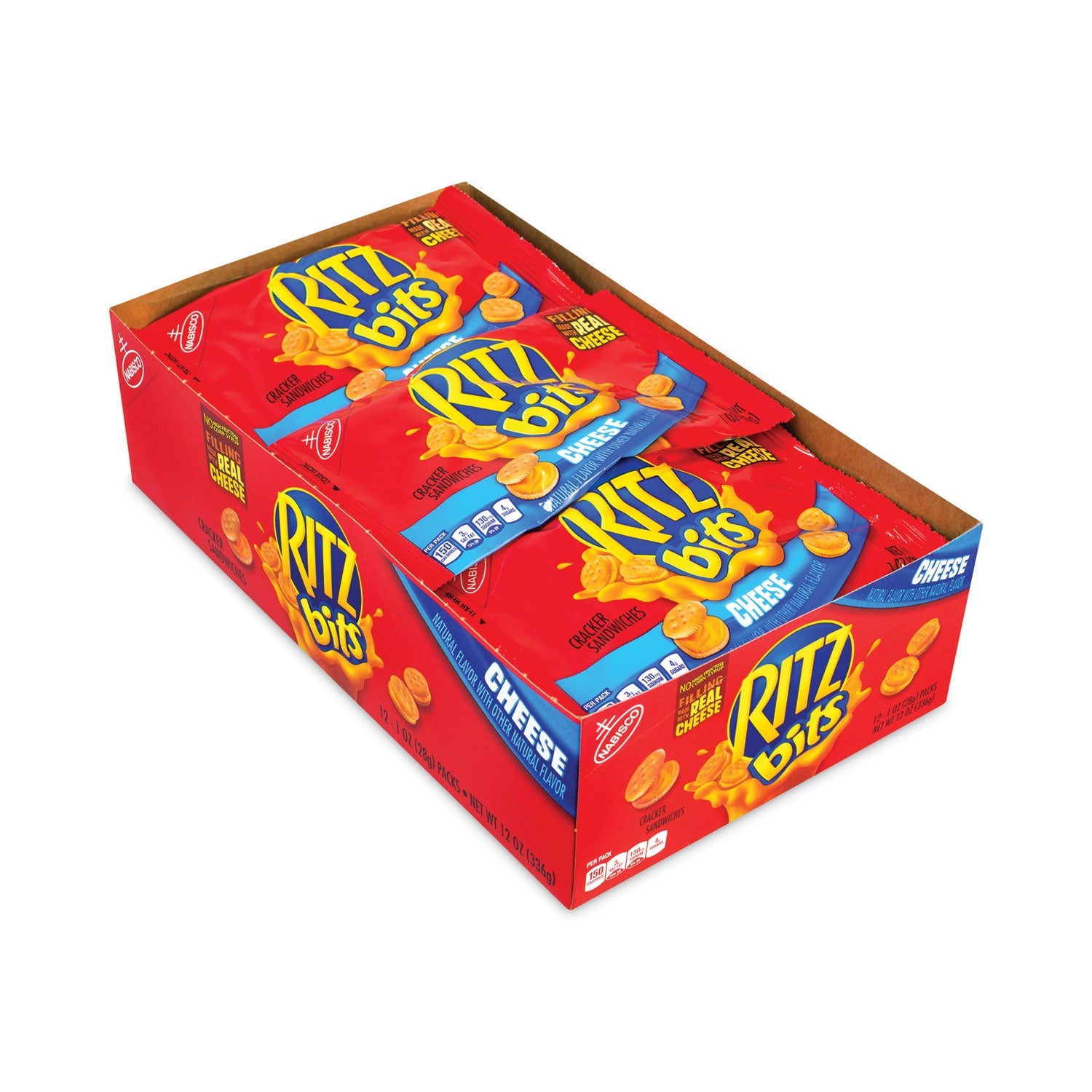 Nabisco® Ritz Bits Cheese Sandwich Crackers, 1 oz Pouch, 48 Pouches/Carton