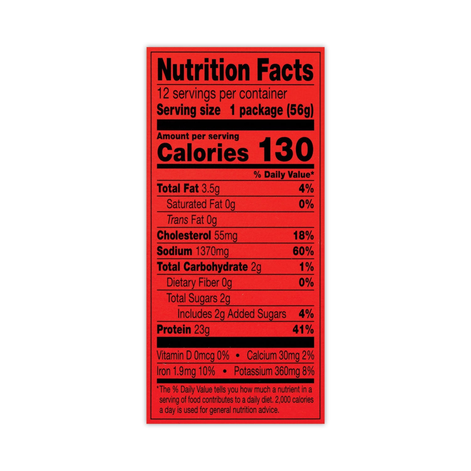 Jack Link’s Jumbo Original Beef Steak, 2 oz, 12/Box