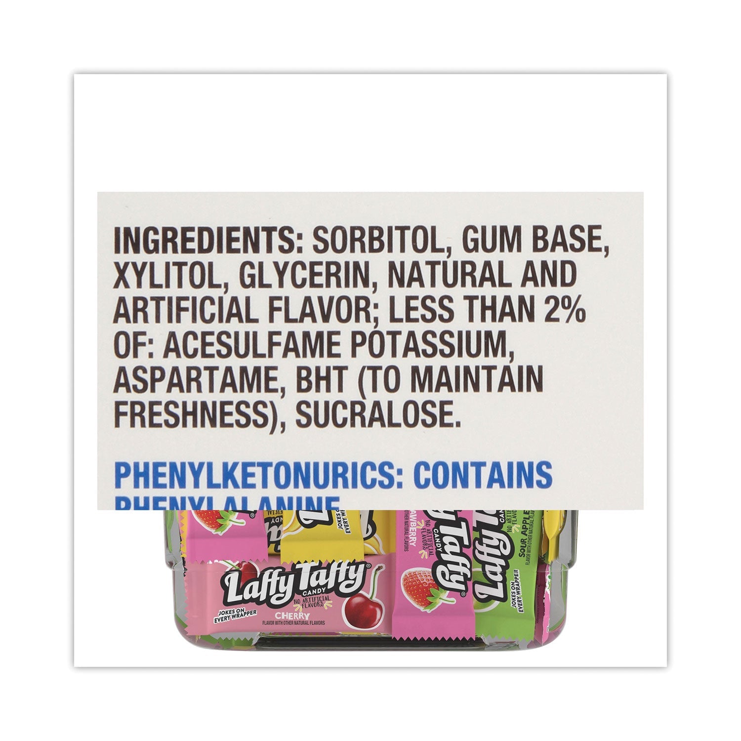 Nestlé® Laffy Taffy, Assorted Flavors, 3.08 lb Tub, 145 Wrapped Pieces/Tub - Bloom Skins