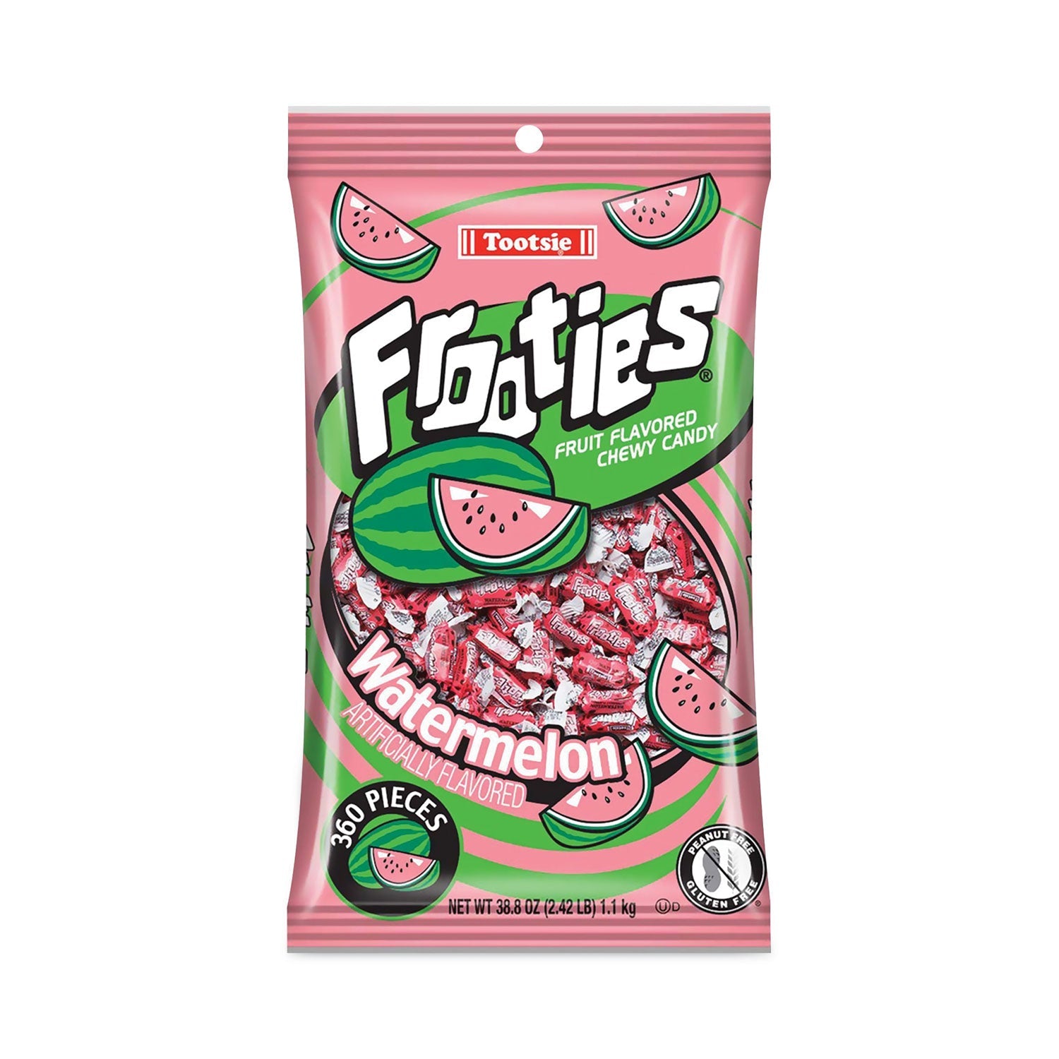 Tootsie Roll® Frooties, Watermelon, 38.8 oz Bag, 360 Pieces/Bag - Bloom Skins
