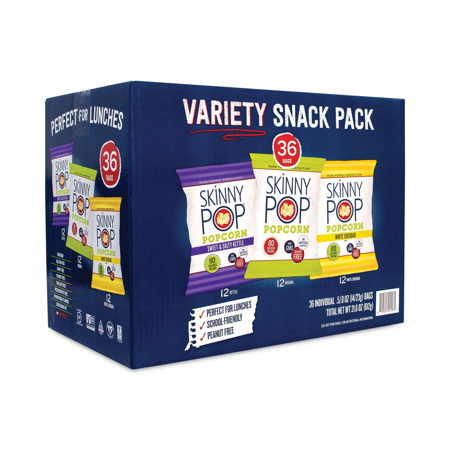 SkinnyPop Popcorn Variety Snack Pack | 36 Bags