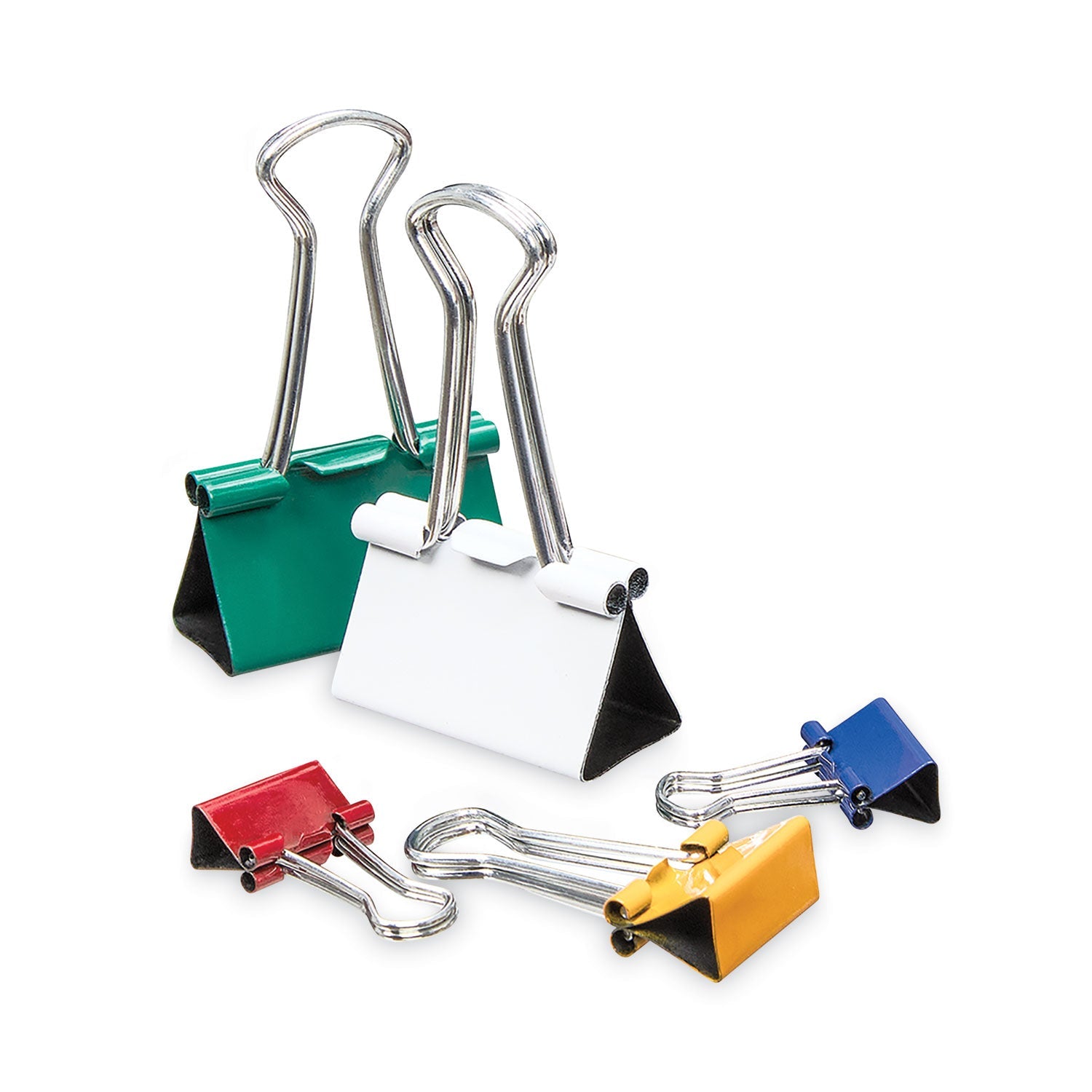 Binder Clips with Storage Tub | 3 Sizes, Assorted