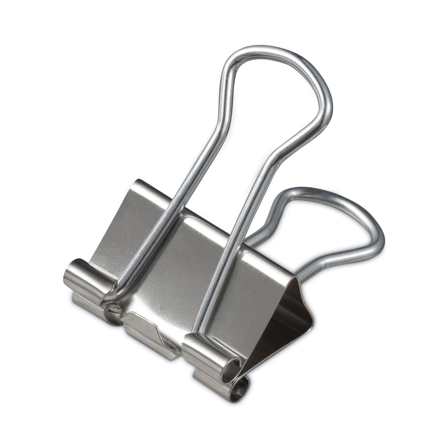 Binder Clips with Storage Tub | Small, Silver