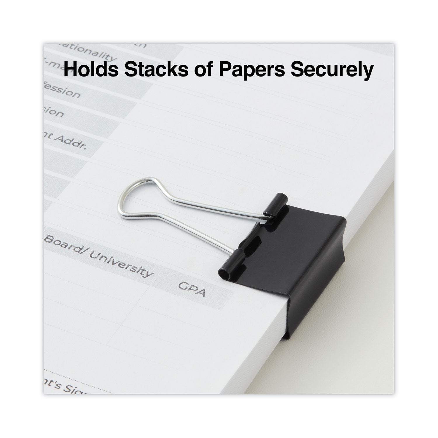 Universal® Binder Clip Zip-Seal Bag Value Pack, Medium, Black/Silver, 36/Pack