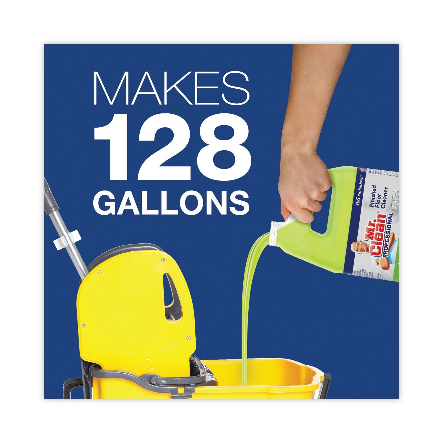 Mr. Clean® Finished Floor Cleaner, Lemon Scent, 1 Gal Bottle, 3/carton