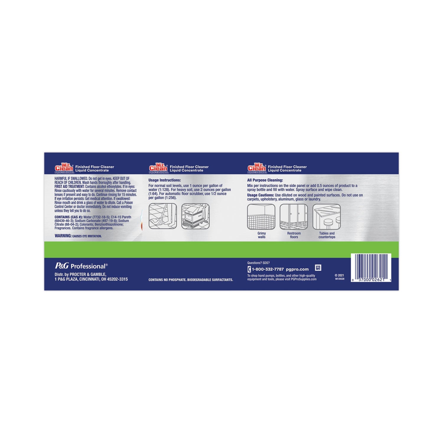 Mr. Clean® Finished Floor Cleaner, Lemon Scent, 1 Gal Bottle, 3/carton