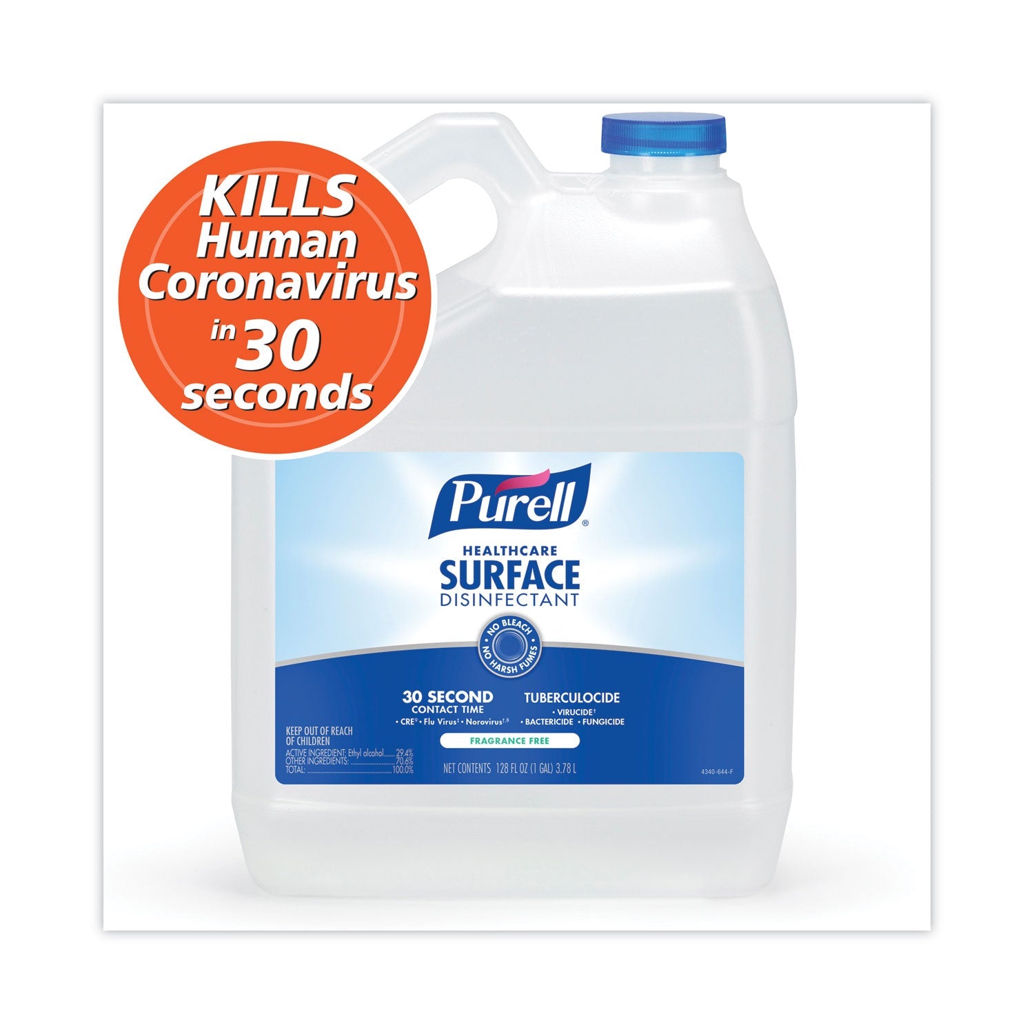 PURELL® Healthcare Surface Disinfectant, Fragrance Free, 128 Oz Bottle