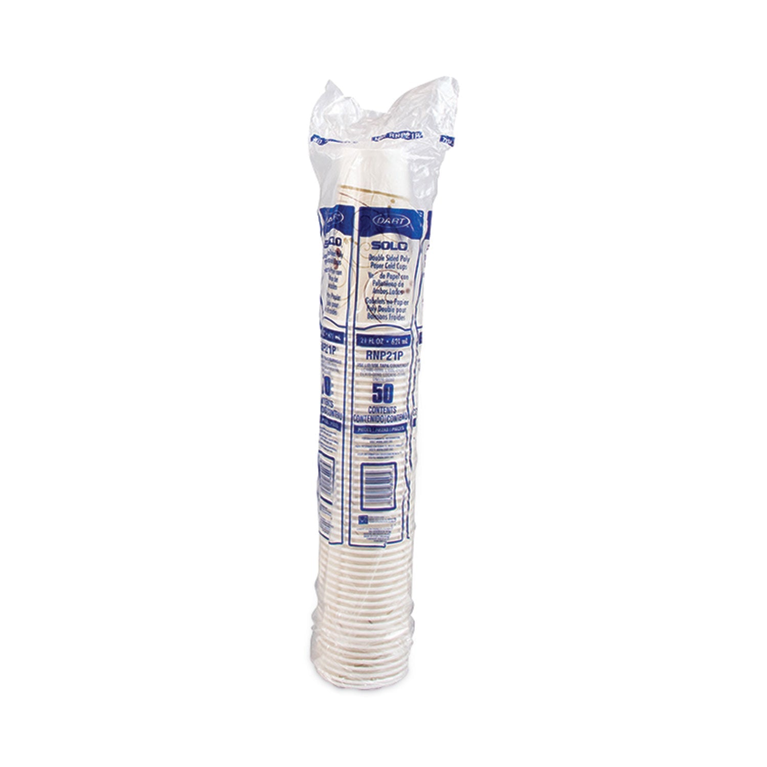 SOLO® Double Sided Poly Paper Cold Cups, 21 oz, Symphony Design, 50/Pack, 20 Packs/Carton