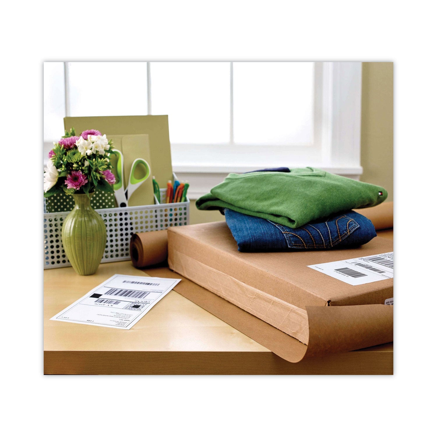 Scotch® Greener Commercial Grade Packaging Tape With Dispenser, 1.5" Core, 1.88" X 58.33 Ft, Clear