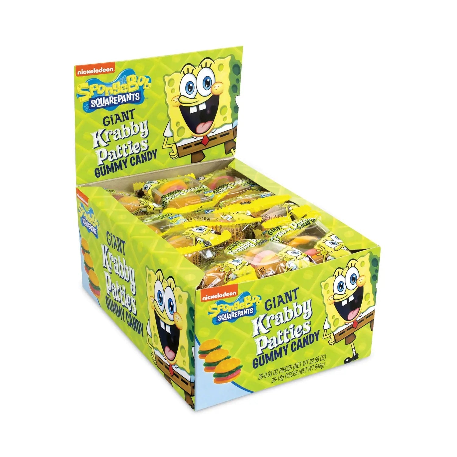 Nickelodeon™ SpongeBob Squarepants Giant Krabby Patties Gummy Candy, 0.63 oz Pack, 36/Carton