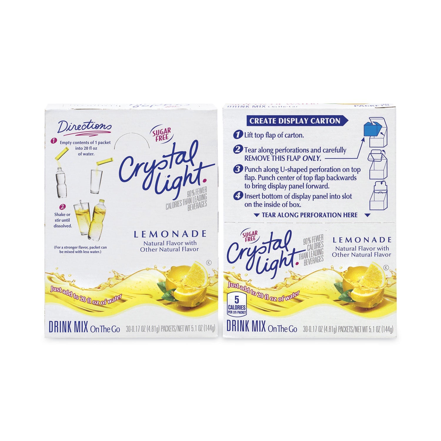 Crystal Light On-The-Go | Lemonade, 30-Pack