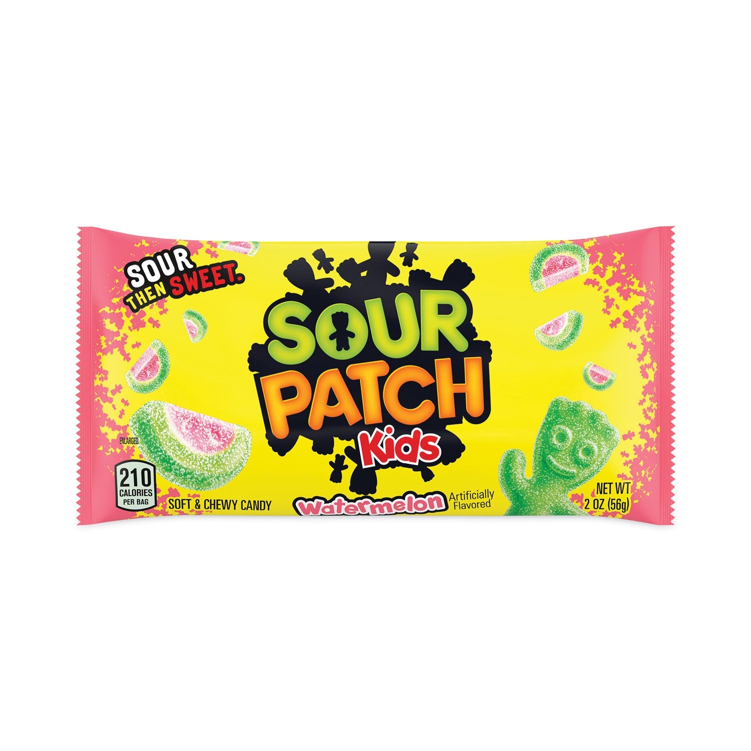 Sour Patch Kids® Chewy Candy, Watermelon, 2 oz Bags, 24/Carton