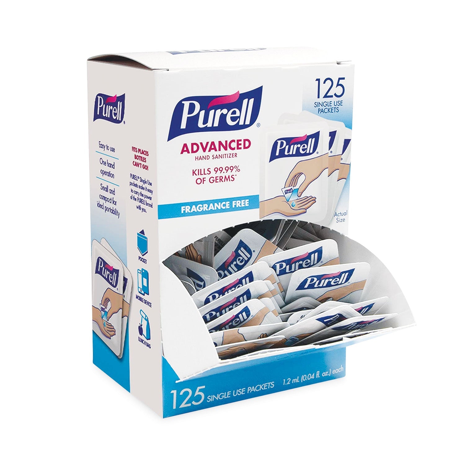 PURELL Hand Sanitizer Single Use Packets | 125-Box