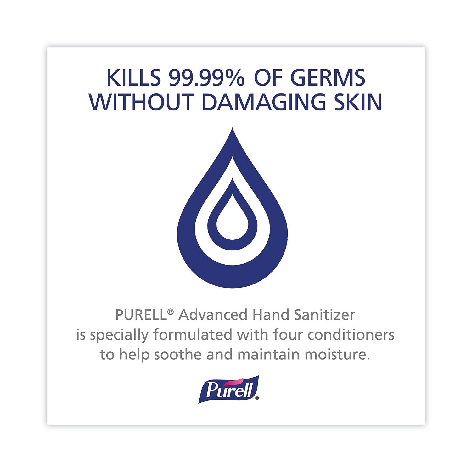PURELL® Advanced Hand Sanitizer Single Use, Gel, 1.2 mL, Packet, Fragrance-Free, 125/Box