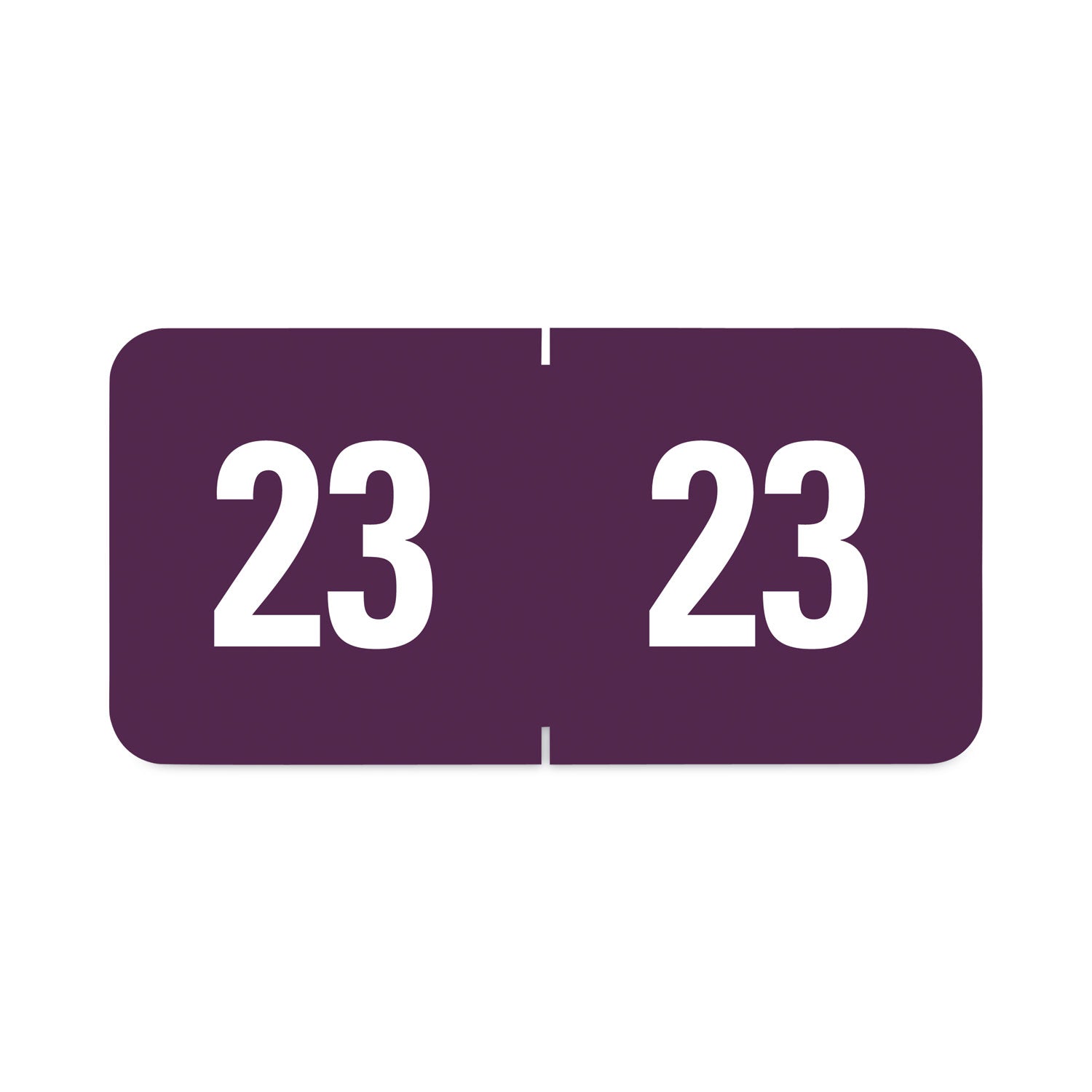 Smead Yearly End Tab File Folder Labels, 23, 0.5 x 1, Purple, 25/Sheet, 10 Sheets/Pack