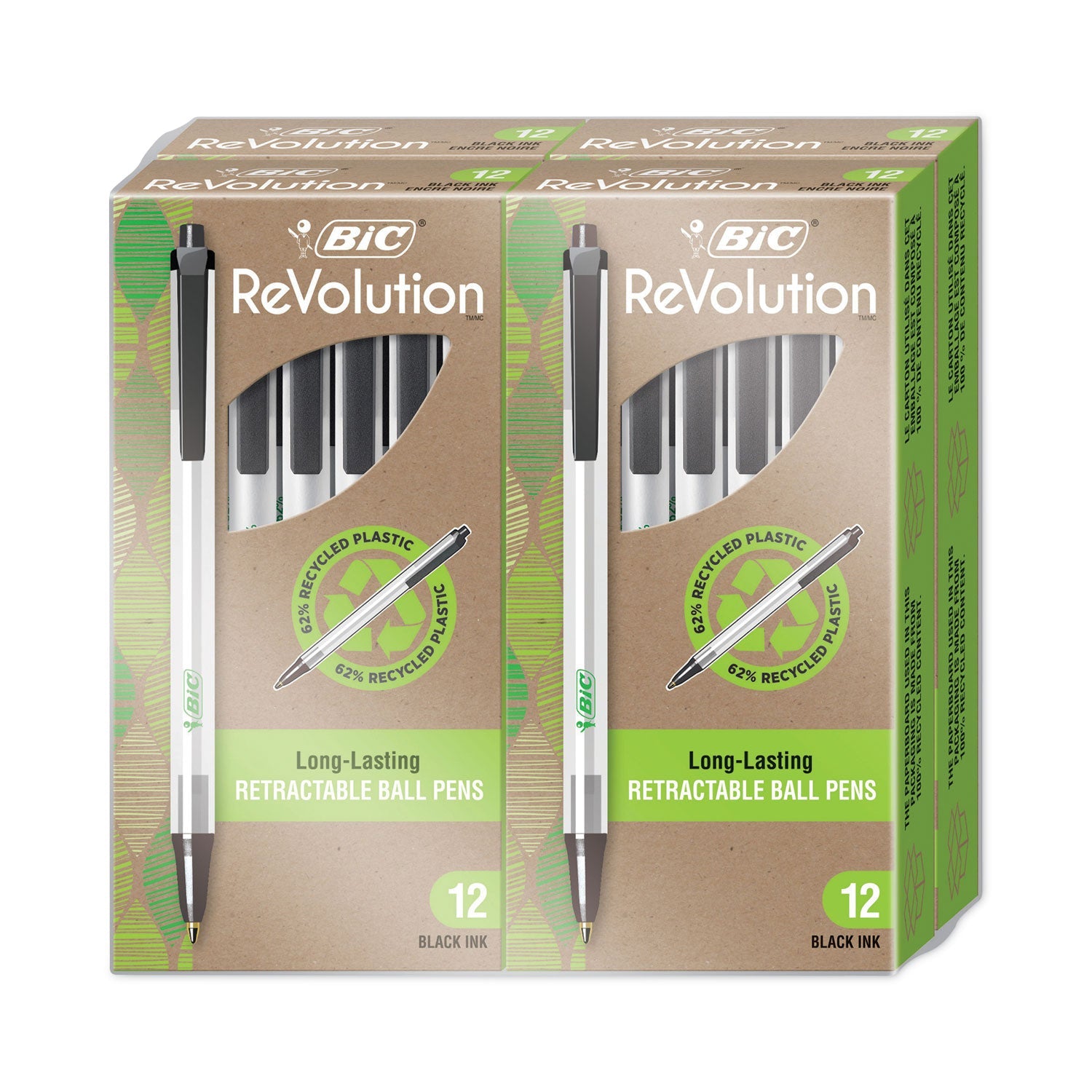 ReVolution Clic Stic Ballpoint Pen | Black | 48/Pk