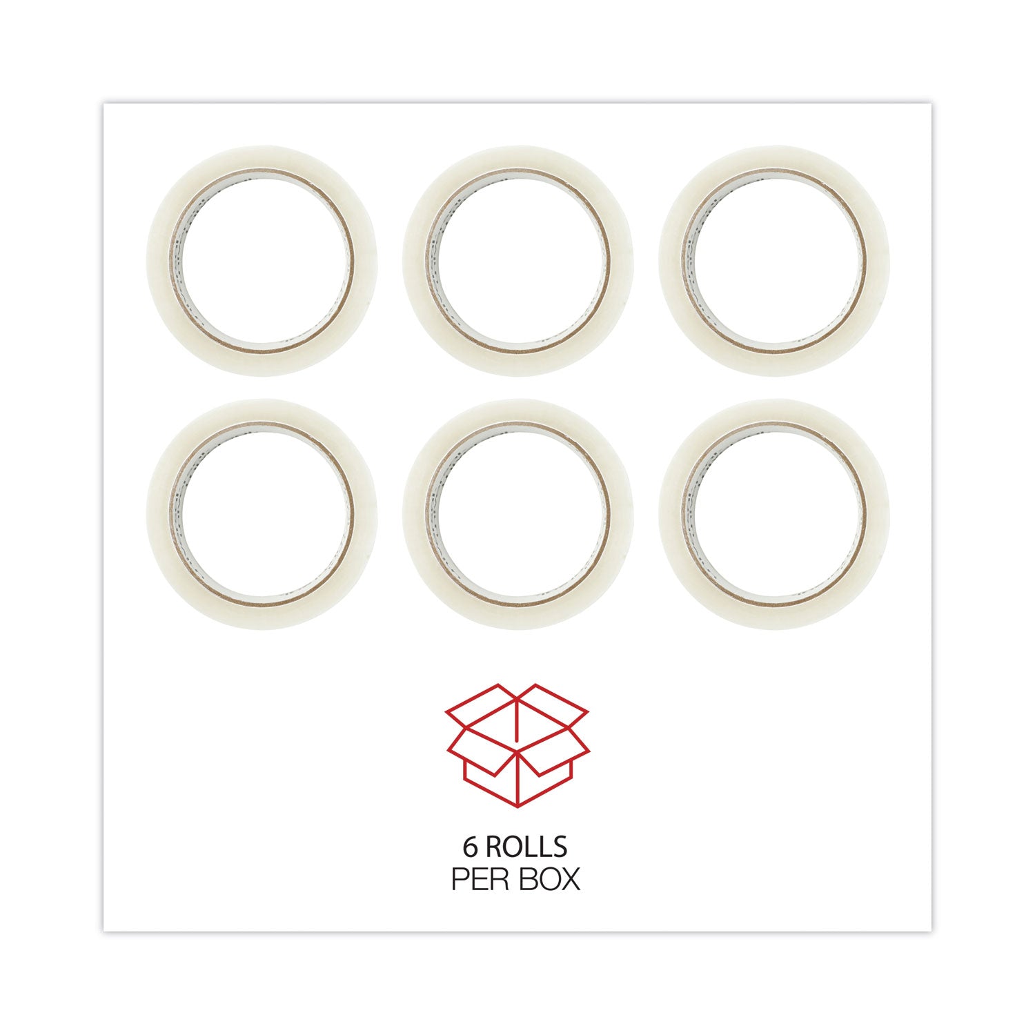 Universal® General-Purpose Box Sealing Tape, 3" Core, 1.88" X 60 Yds, Clear, 6/pack