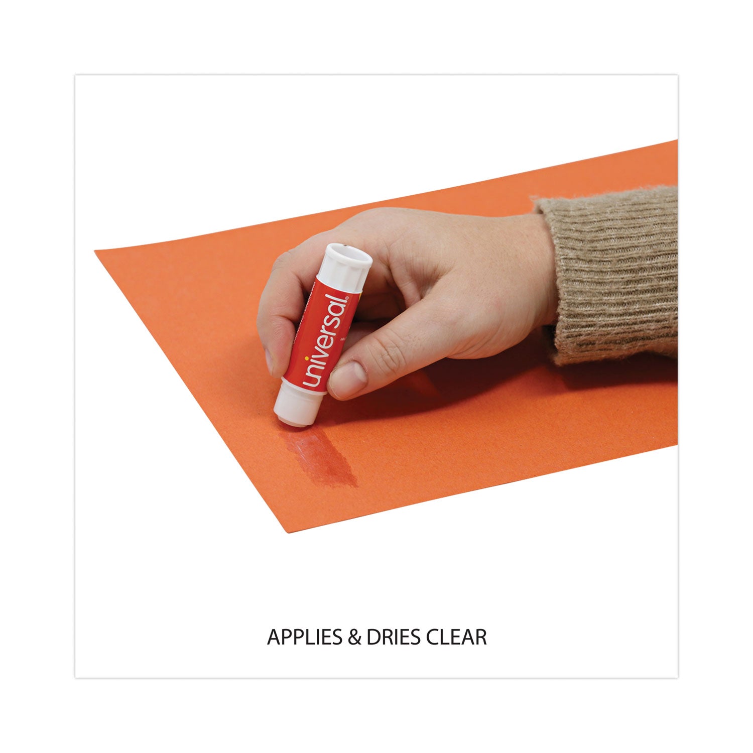 Universal® Glue Stick, 0.28 Oz, Applies And Dries Clear, 12/pack