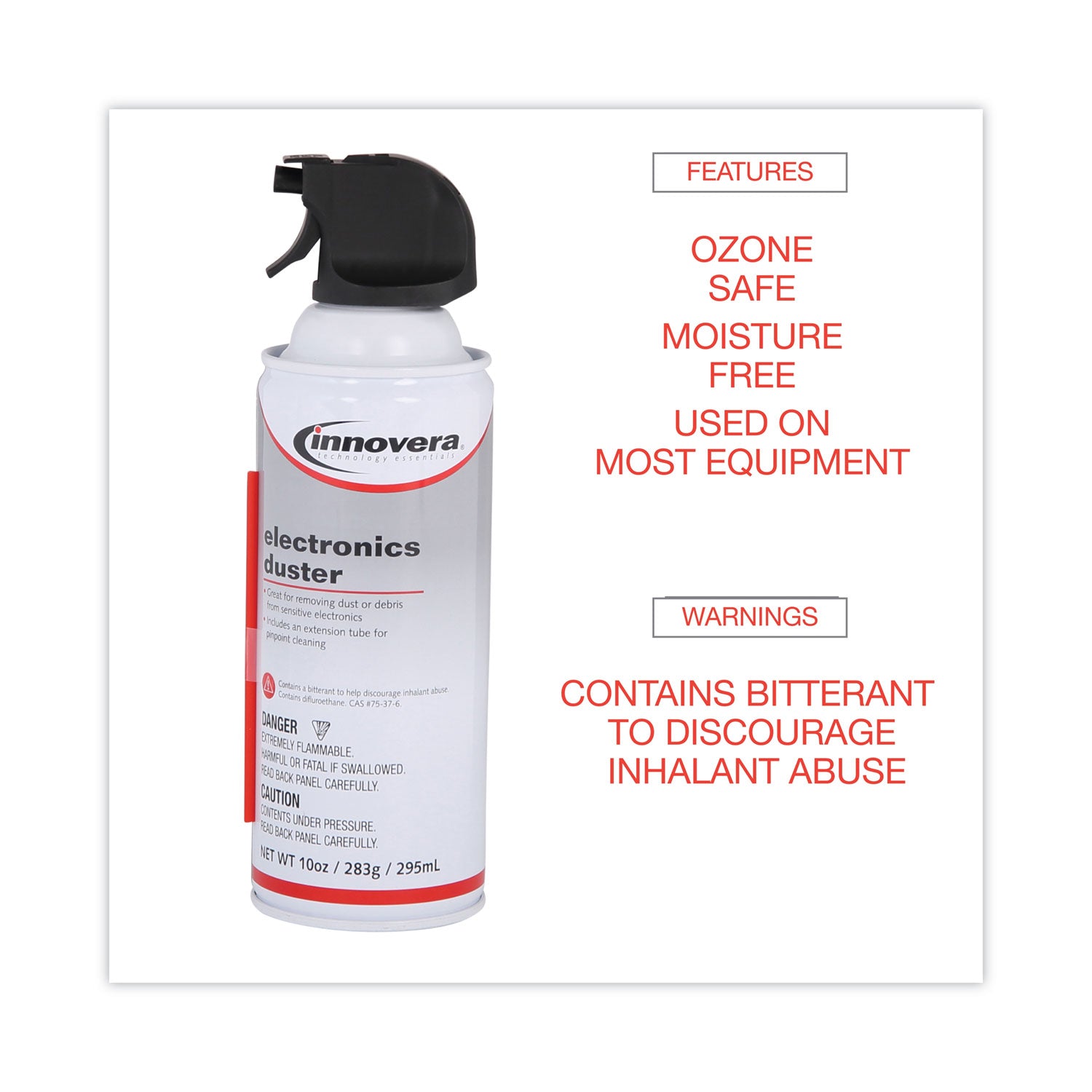 Innovera® Compressed Air Duster Cleaner, 10 Oz Can