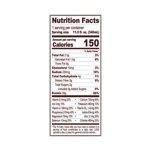 Fairlife® High Protein Chocolate Nutrition Shake, 11.5 oz Bottle, 12/Carton - Bloom Skins