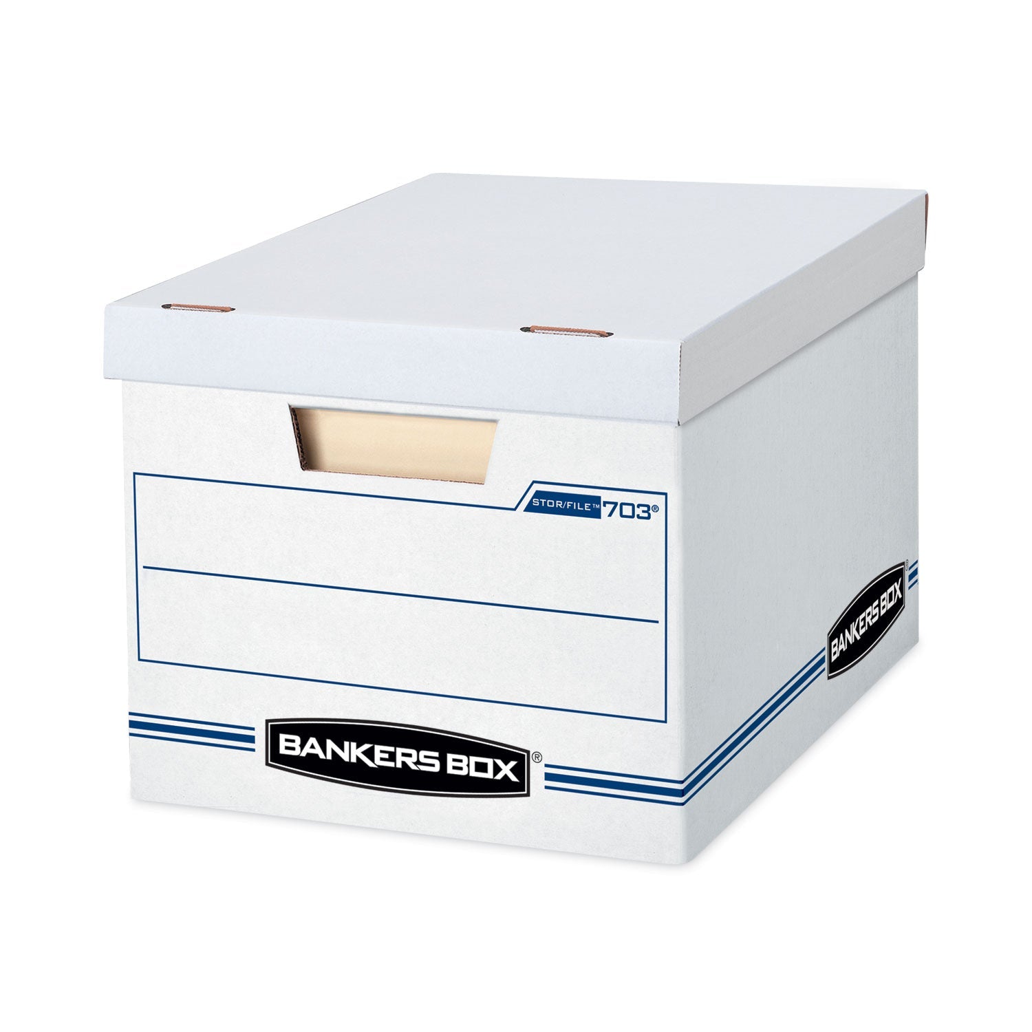 Bankers Box® Stor/file Storage Box, Letter/legal Files, 12.5" X 16.25" X 10.5", White, 6/pack