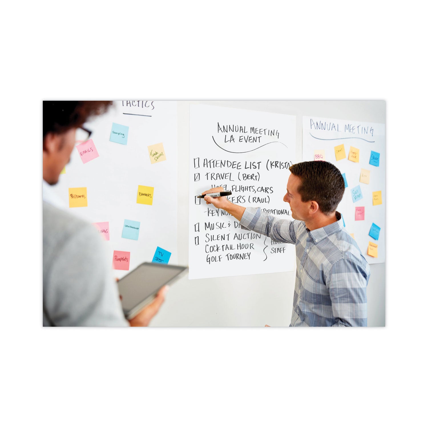 Post-it® Easel Pads Super Sticky Self-Stick Wall Pad, Unruled, 20 x 23, White, 20 Sheets/Pad, 2 Pads/Pack, 2 Packs/Carton