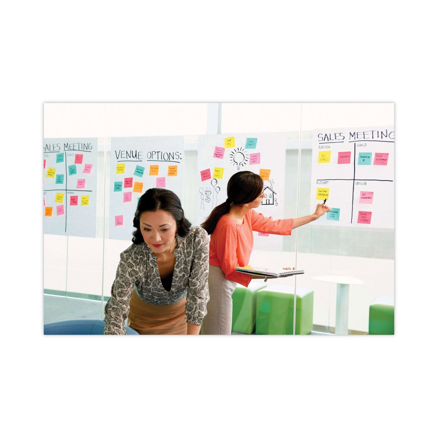 Post-it® Easel Pads Super Sticky Self-Stick Wall Pad, Unruled, 20 x 23, White, 20 Sheets/Pad, 2 Pads/Pack, 2 Packs/Carton