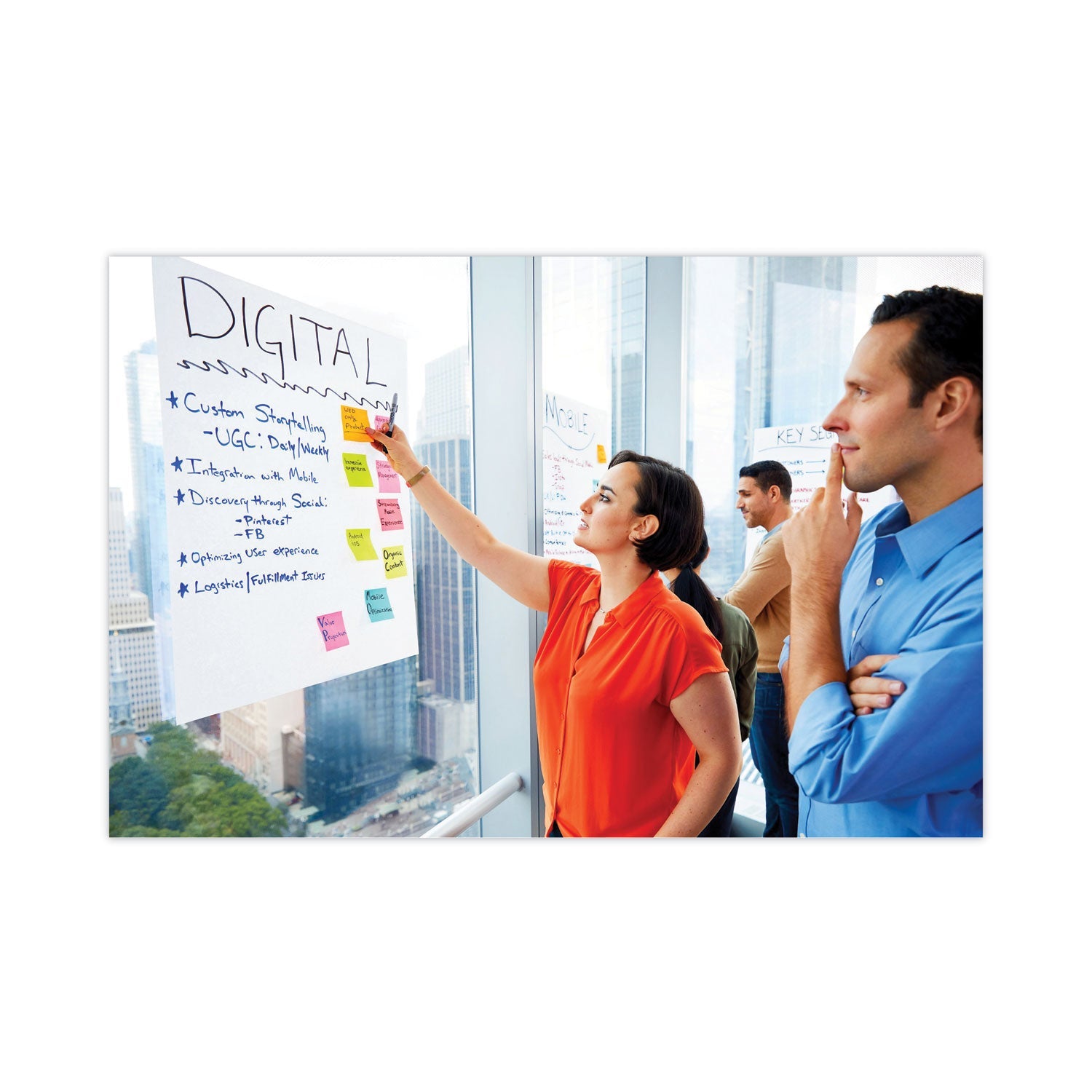 Post-it® Easel Pads Super Sticky Self-Stick Wall Pad, Unruled, 20 x 23, White, 20 Sheets/Pad, 2 Pads/Pack, 2 Packs/Carton