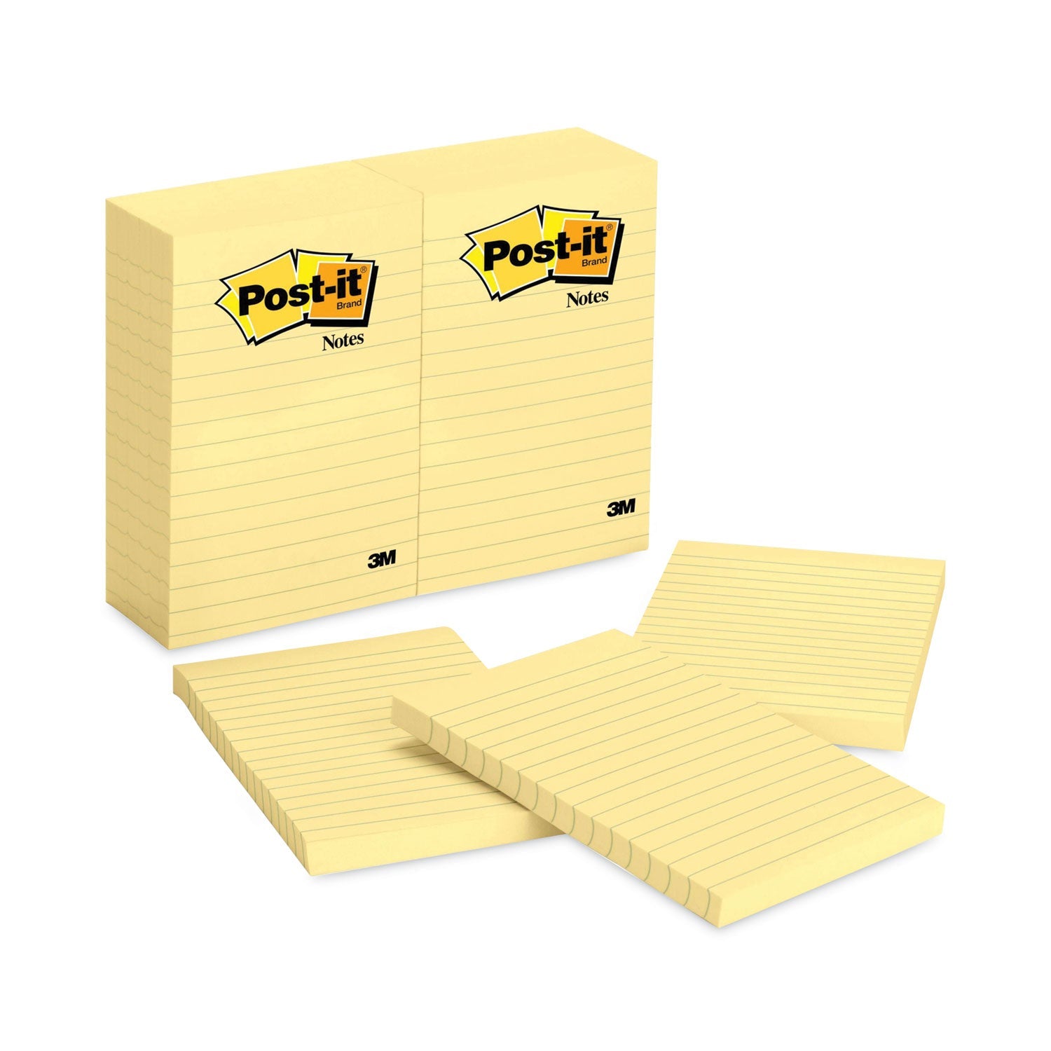 Post-it® Notes Original Pads | Ruled | 12-Pk