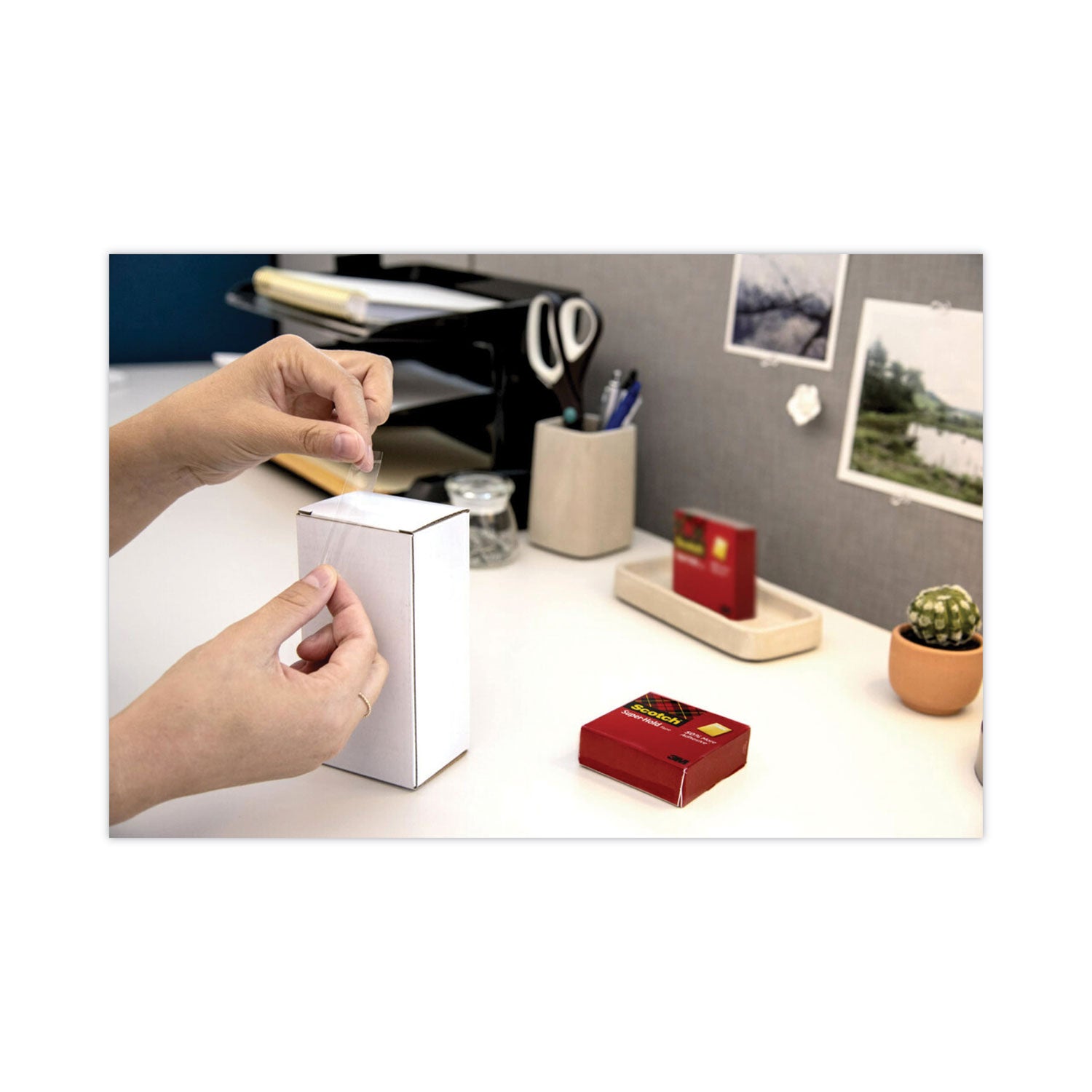 Scotch® Super-Hold Tape Refill, 1" Core, 0.75" X 27.77 Yds, Transparent, 6/pack