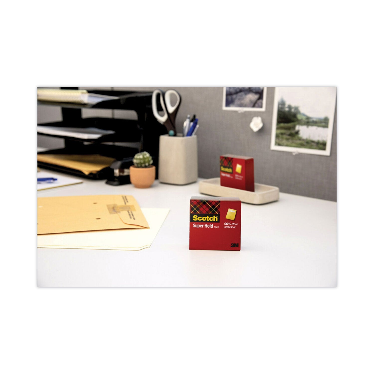 Scotch® Super-Hold Tape Refill, 1" Core, 0.75" X 27.77 Yds, Transparent, 6/pack