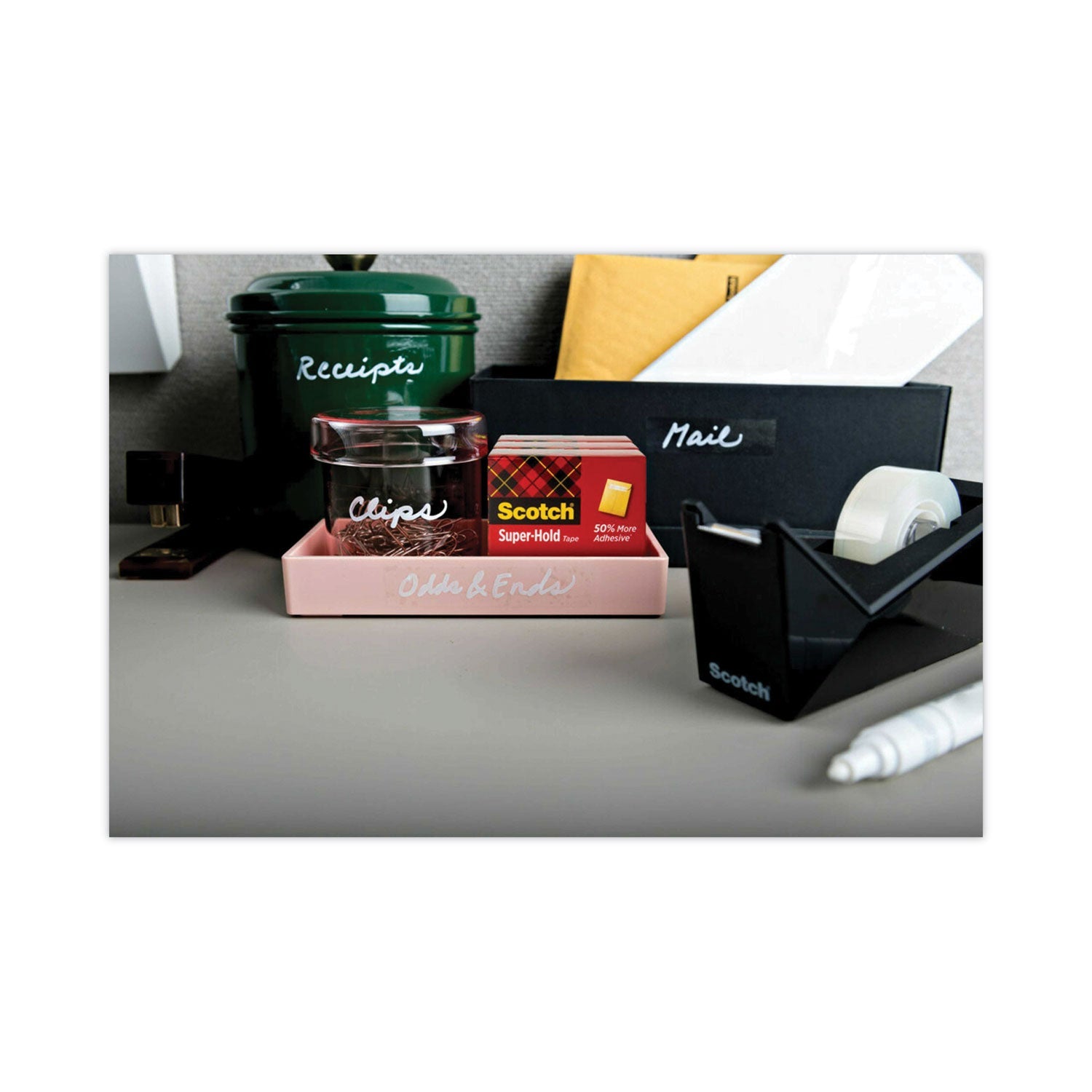 Scotch® Super-Hold Tape Refill, 1" Core, 0.75" X 27.77 Yds, Transparent, 6/pack