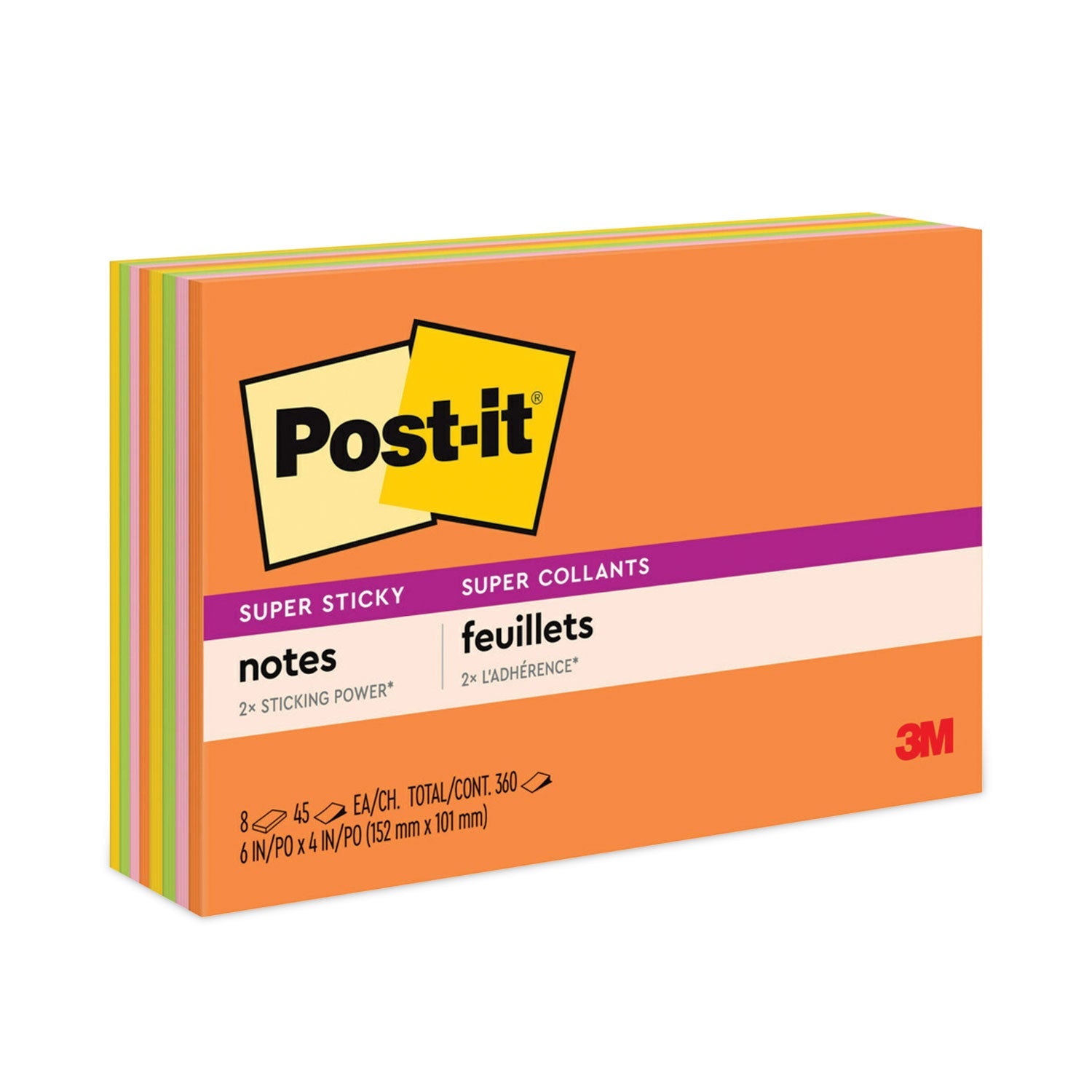 Super Sticky Meeting Notes | 6x4 | 8-Pack