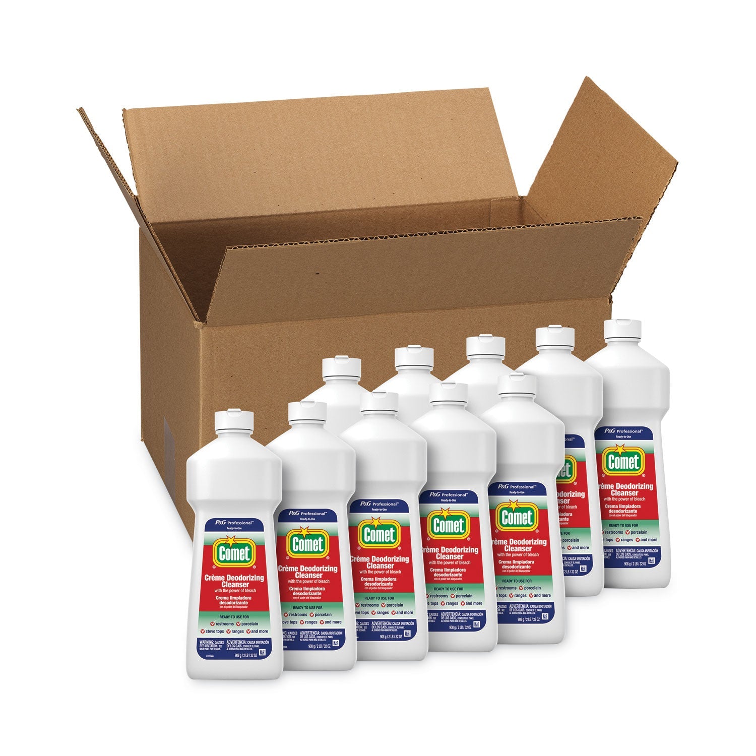 Comet® Creme Deodorizing Cleanser, 32 Oz Bottle, 10/carton