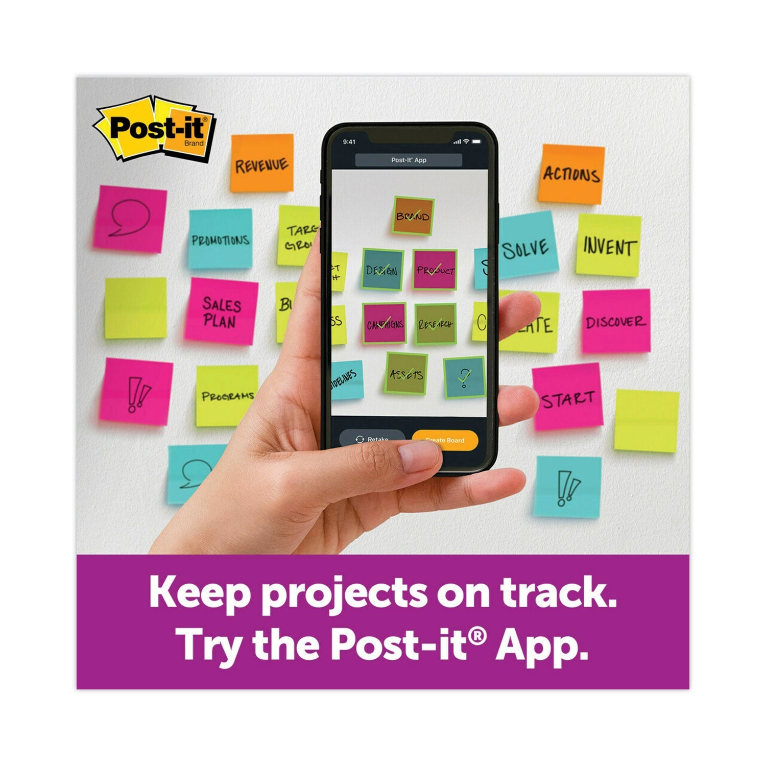 Post-it® Notes Super Sticky Pads in Canary Yellow, 3" x 5", 90 Sheets/Pad, 12 Pads/Pack