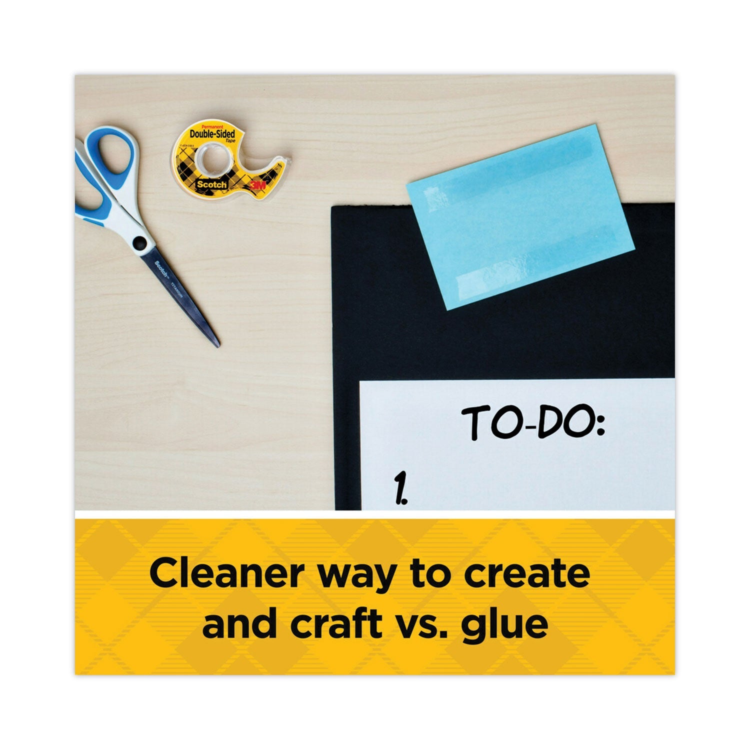 Scotch® Double-Sided Tape, 3" Core, 0.5" X 36 Yds, Clear