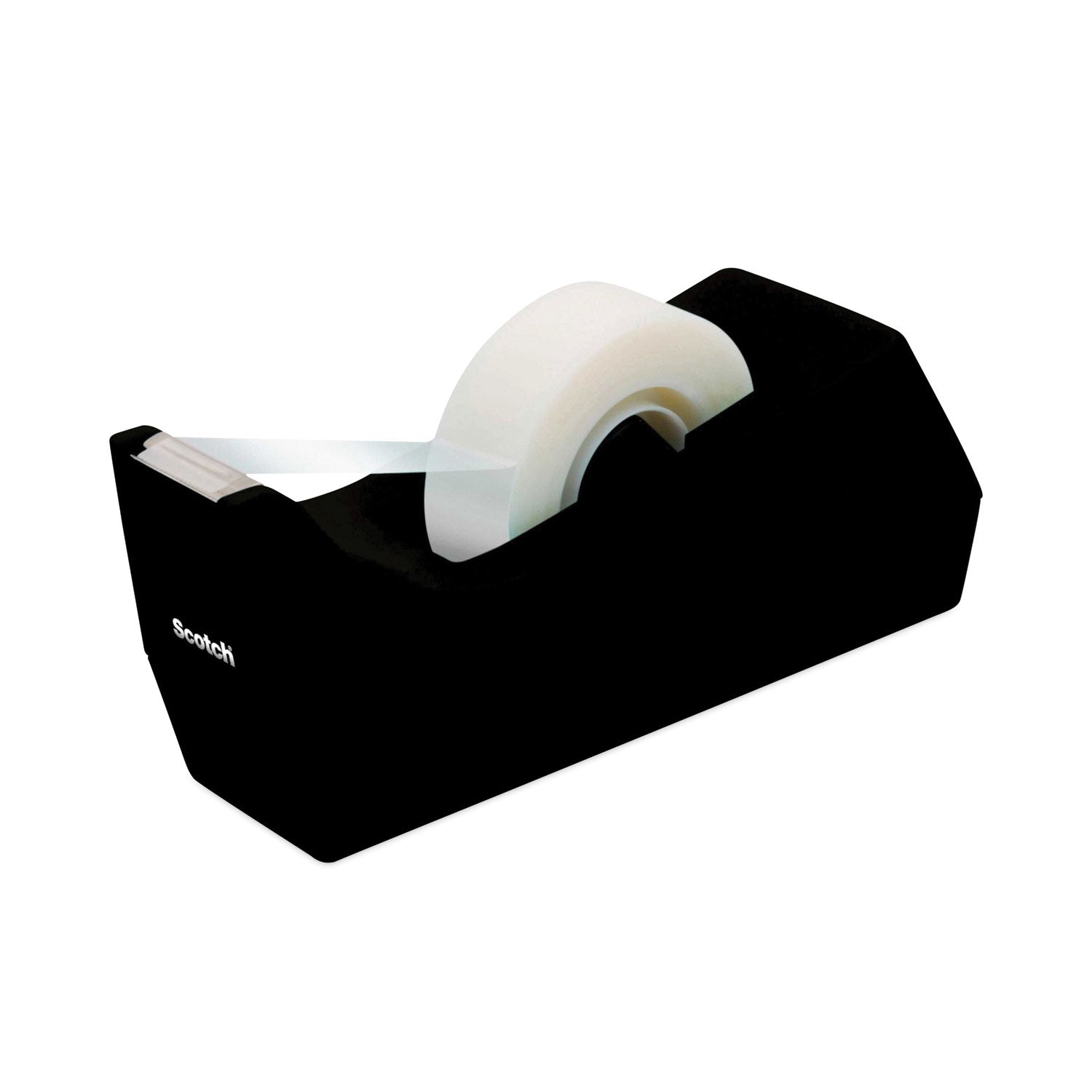 Scotch® Desktop Tape Dispenser, Weighted Non-Skid Base, 1" Core, Black