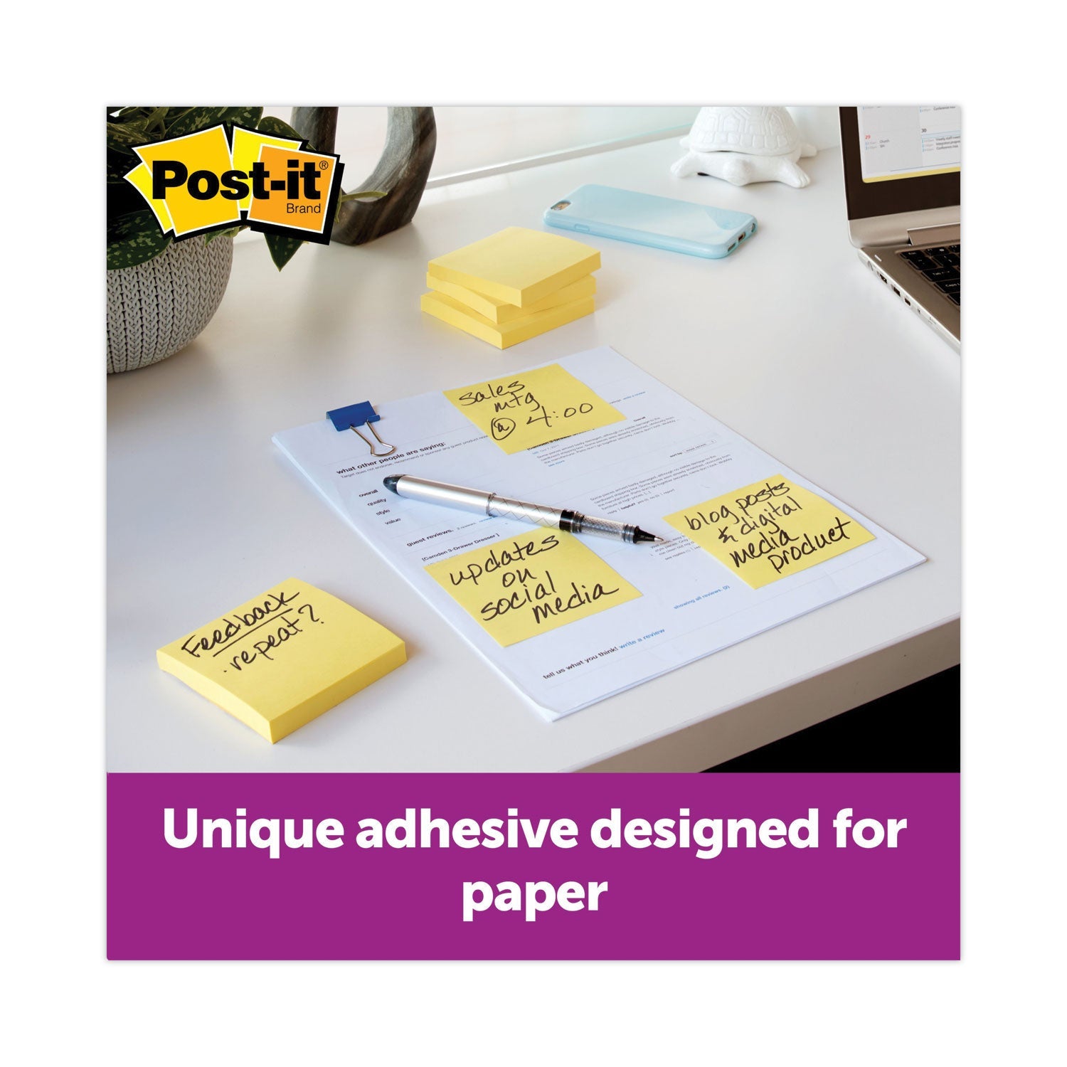 Post-it® Dispenser Notes Original Pop-up Notes Value Pack, 3 x 3, (14) Canary Yellow, (4) Poptimistic Collection Colors, 100 Sheets/Pad, 18 Pads/Pack