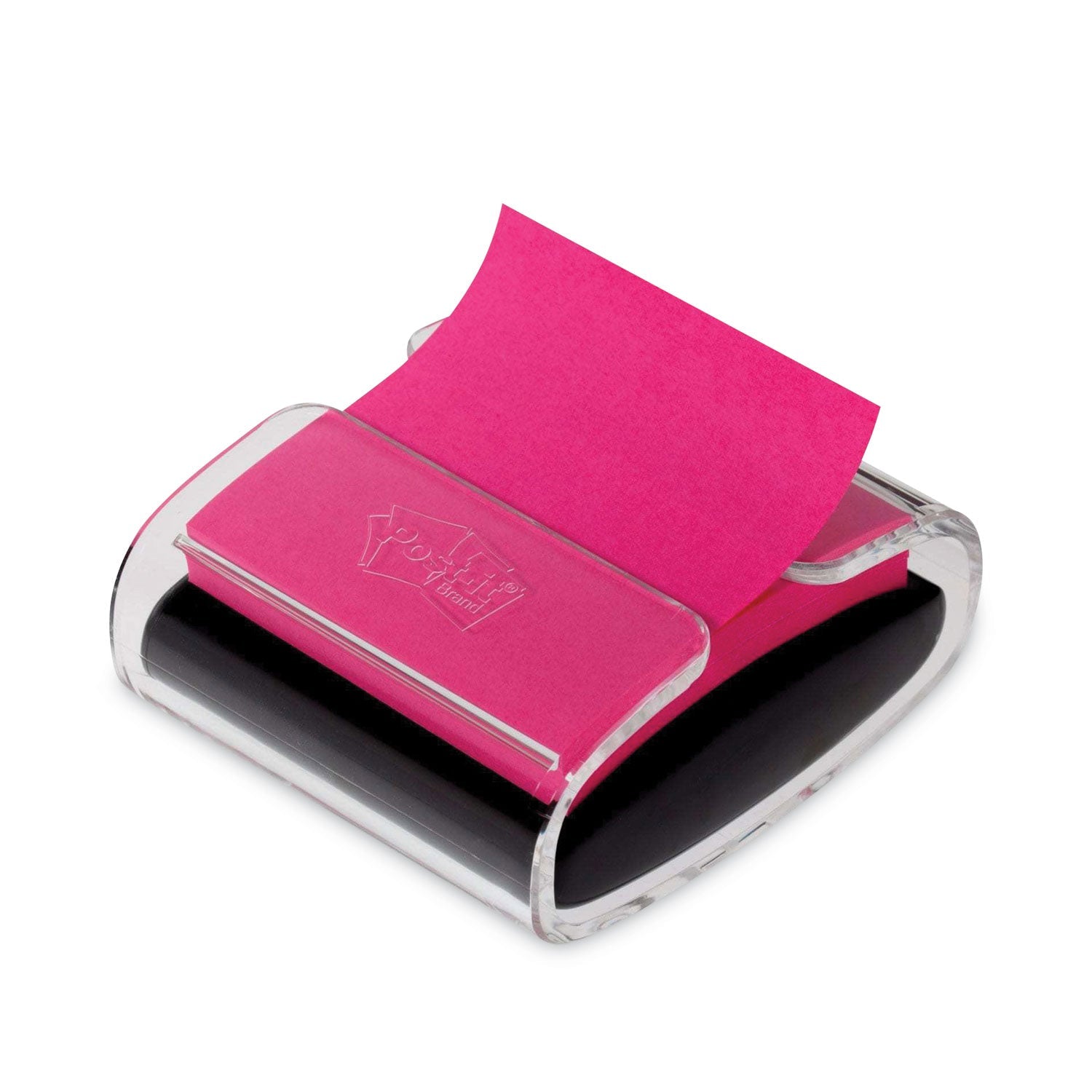 Post-it® Pop-up Notes Super Sticky Wrap Dispenser, For 3 x 3 Pads, Black/Clear, Includes 45-Sheet Color Varies Pop-up Super Sticky Pad