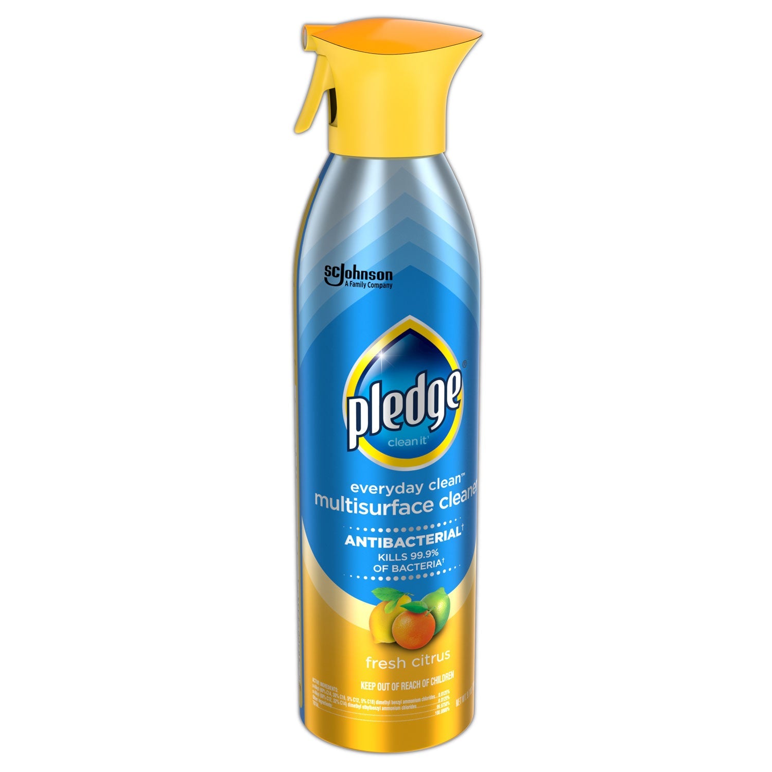 Pledge® Multi Surface Antibacterial Everyday Cleaner, 9.7 Oz Aerosol Spray, 6/carton