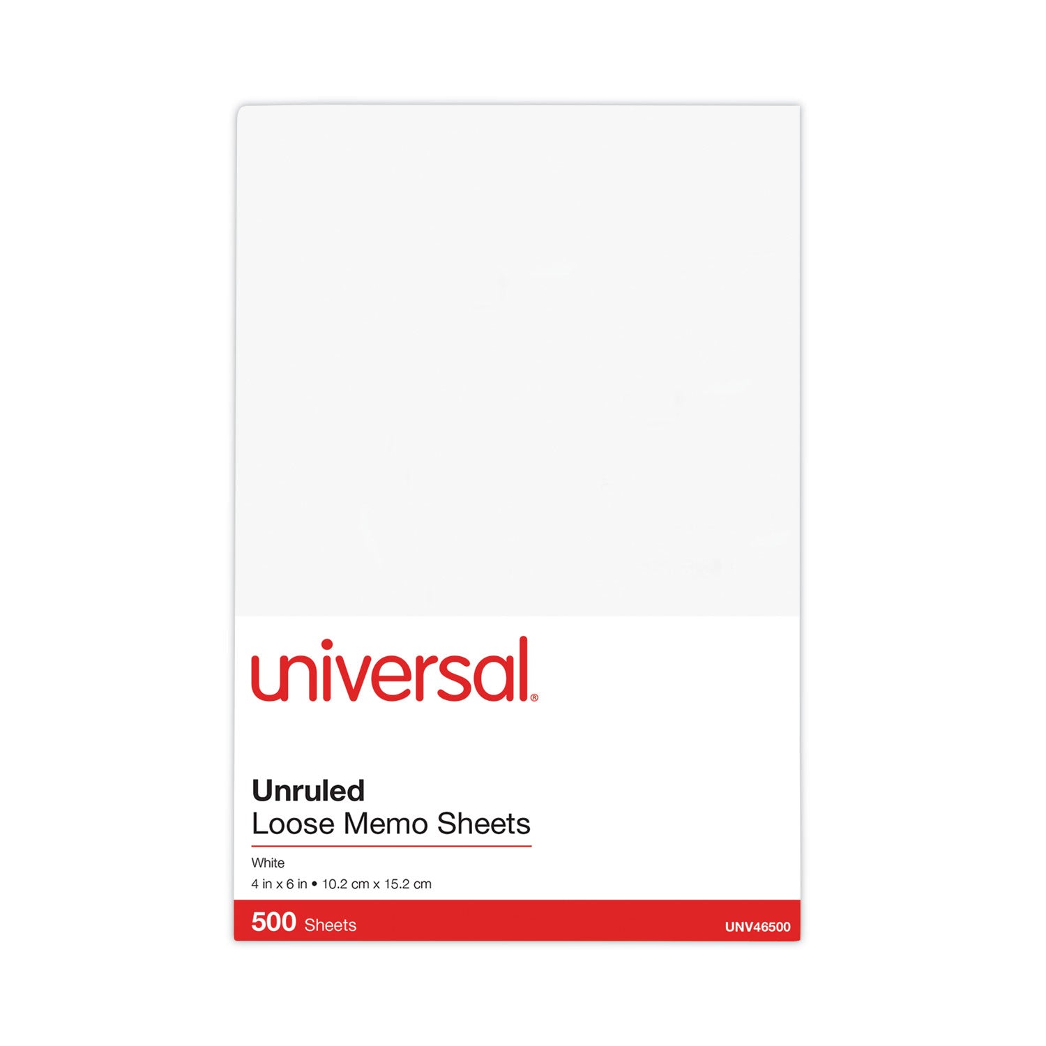 Loose White Memo Sheets | 4x6 Unruled | 500/pack