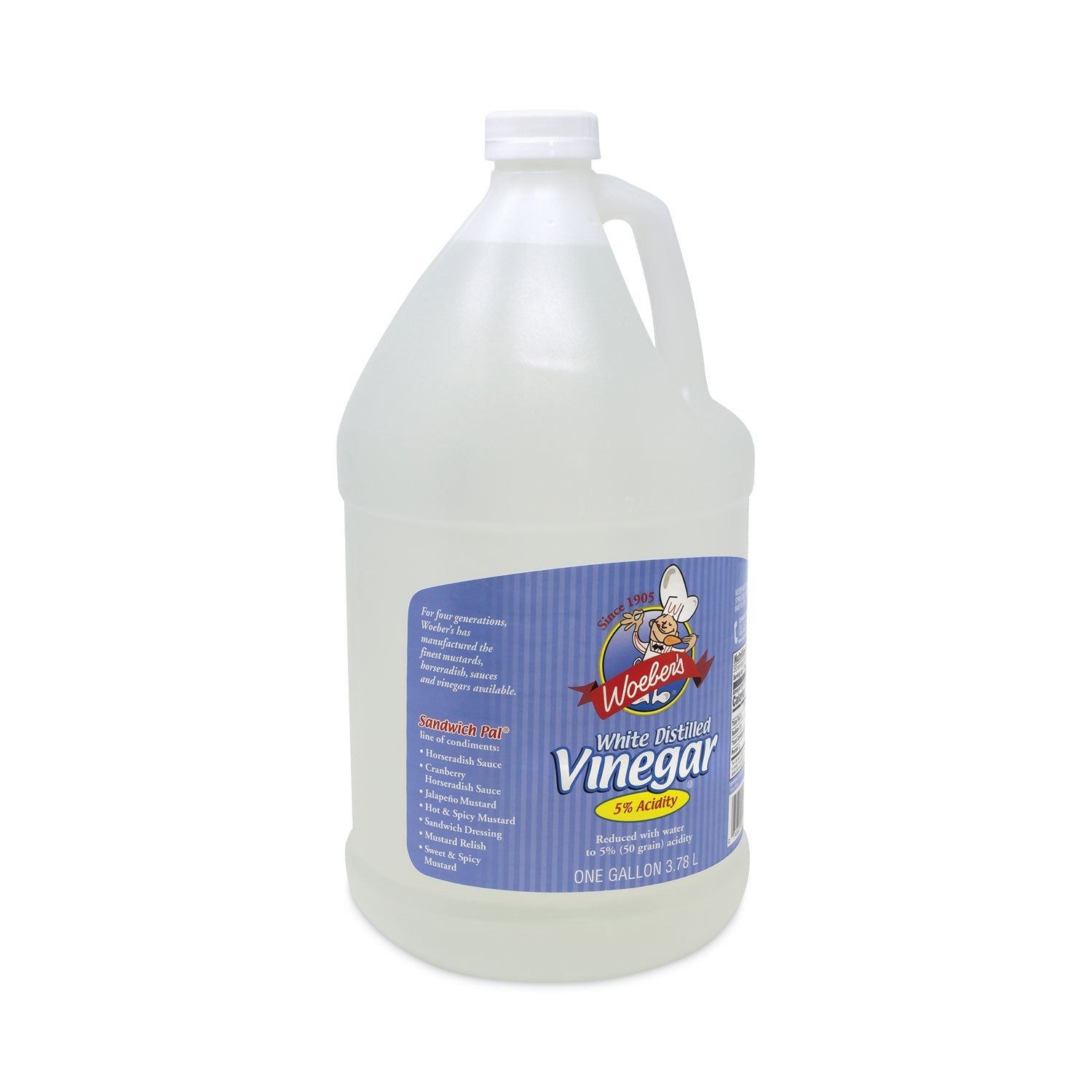 Woeber's® White Distilled Vinegar, 1 gal Bottle, 6/Carton - Bloom Skins