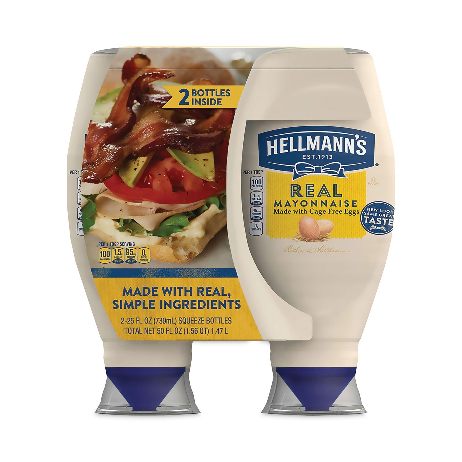Hellmann's® Real Mayonnaise, 25 oz Bottle, 2/Pack - Bloom Skins