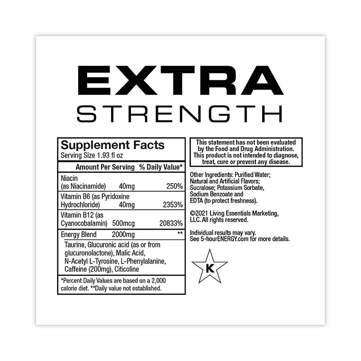 5-hour ENERGY® Extra Strength Energy Drink, Berry, 1.93 oz Bottle, 24/Carton - Bloom Skins