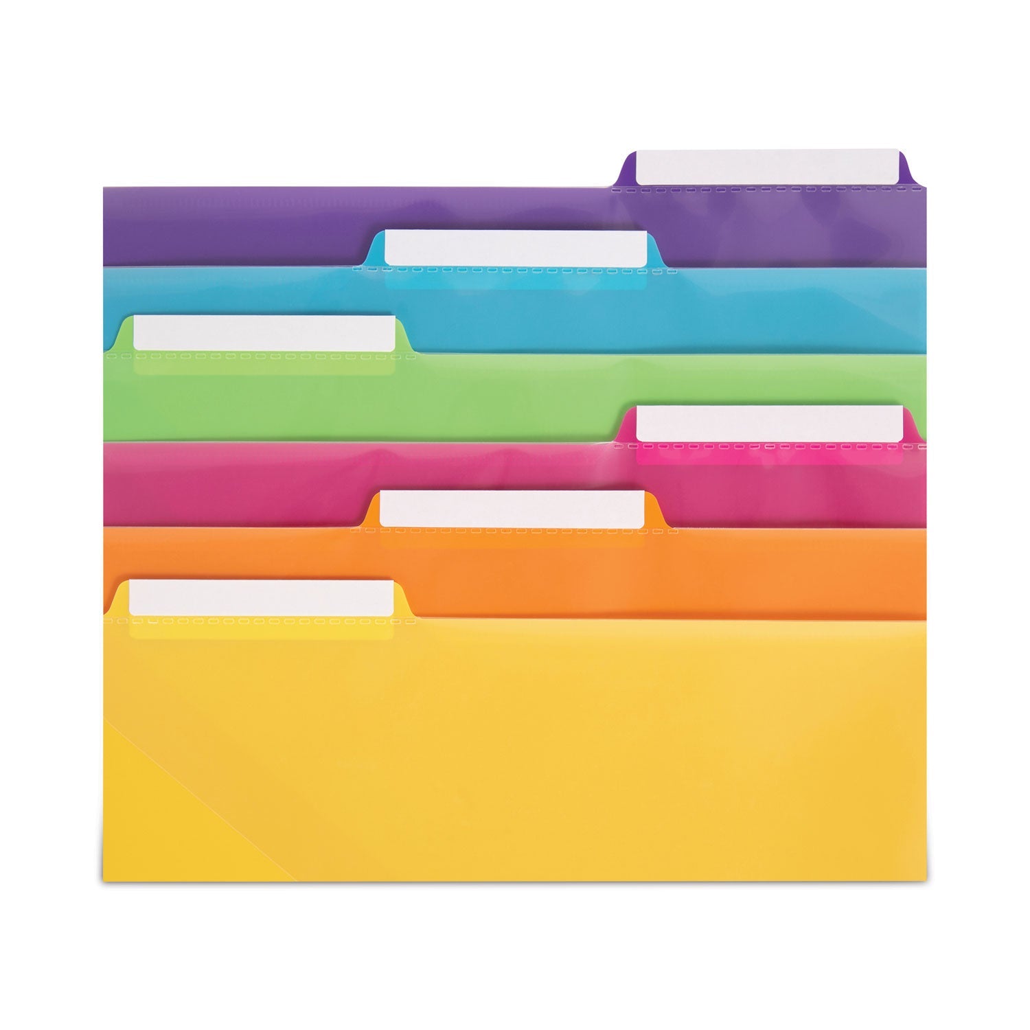 Smead Three-Ring Binder Poly Index Dividers with Pocket, 1/3-Cut Tabs, 11.25 x 9.75, Assorted Colors, 10 Sets
