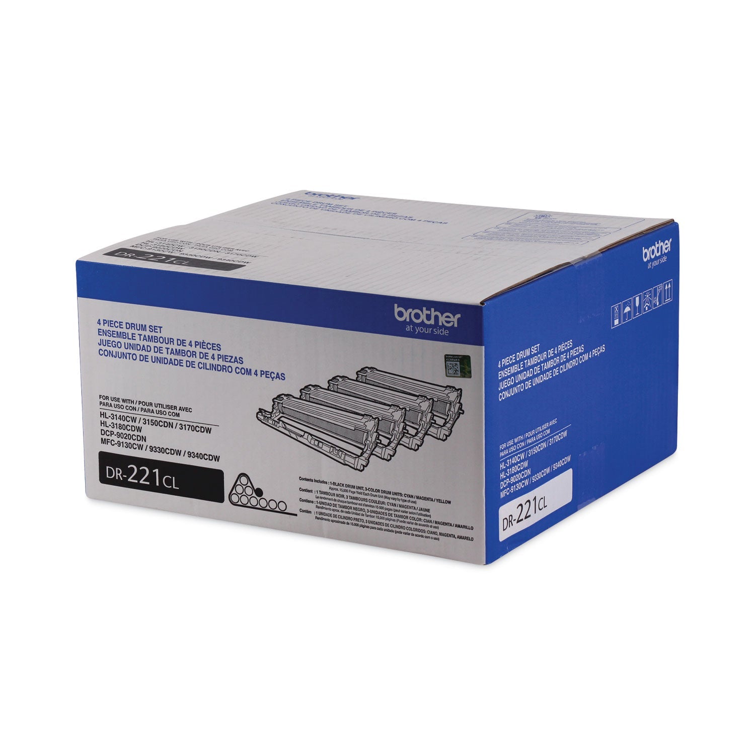 Brother Dr221cl Drum Unit, 15,000 Page-Yield, Black/cyan/magenta/yellow