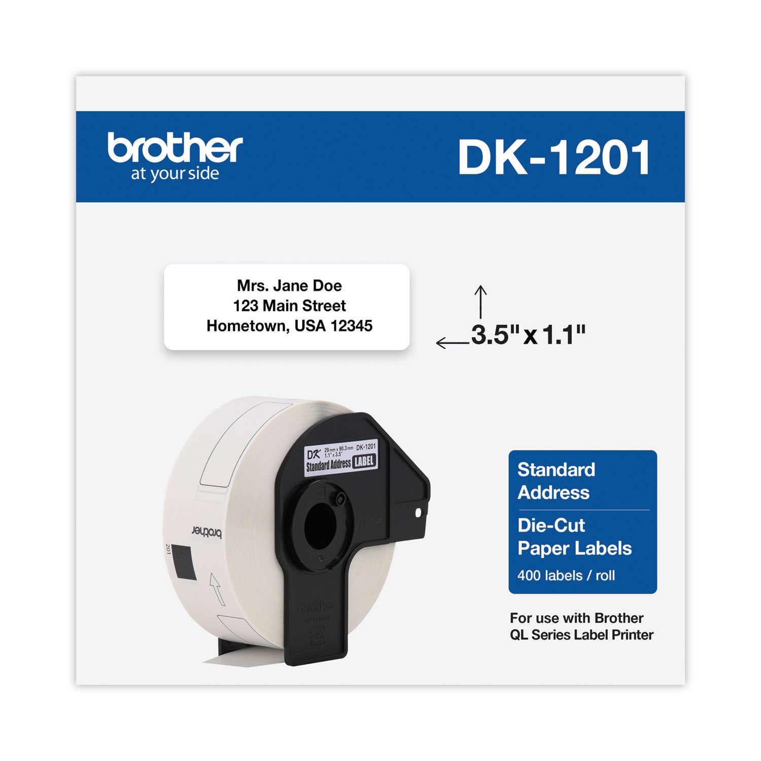 Die-Cut Address Labels | 1.1"x3.5" | 400/Roll