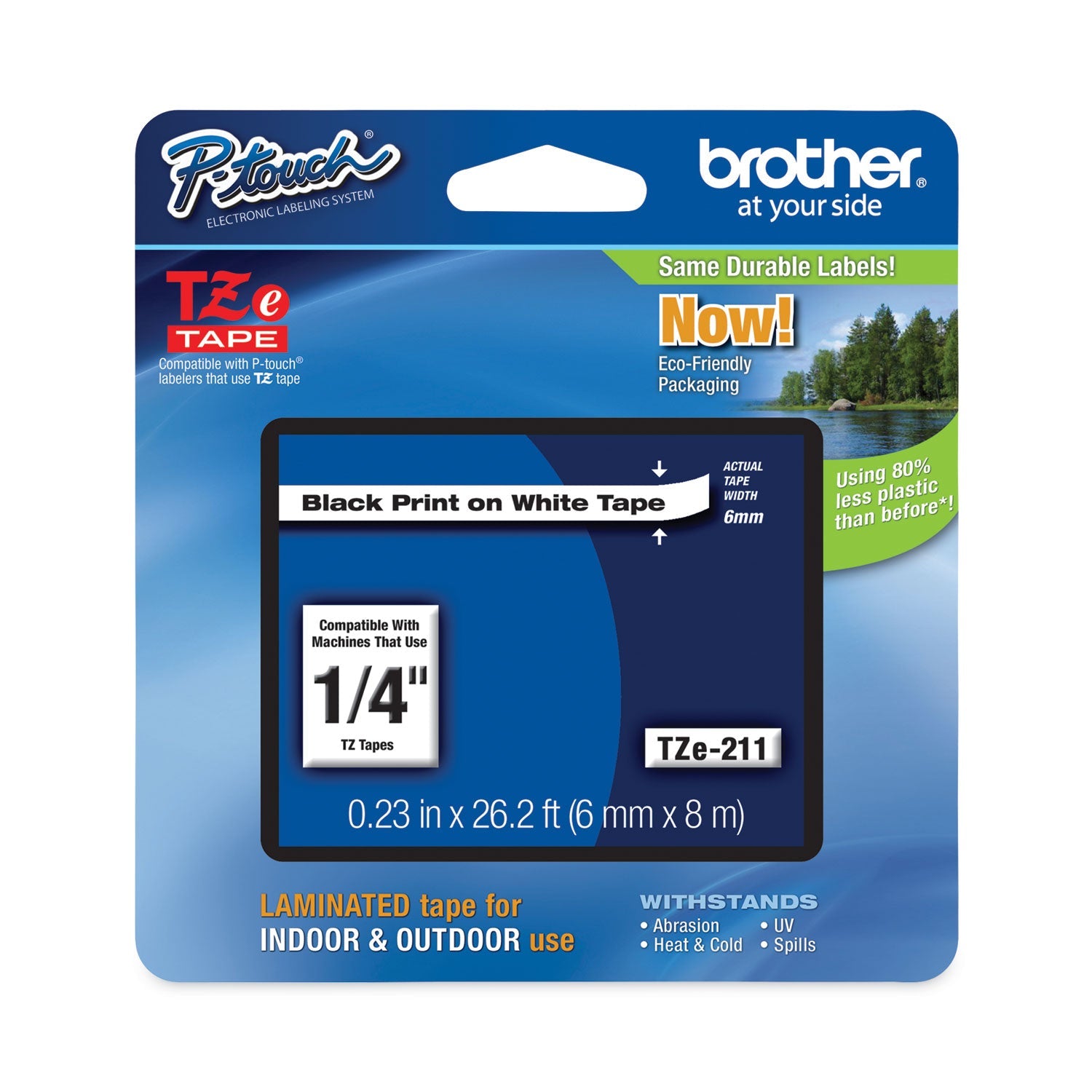 Brother P-Touch Tze Laminated Labeling Tape