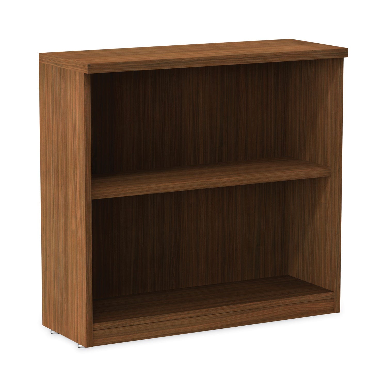 Valencia Series Bookcase | 2-Shelf | Modern Walnut