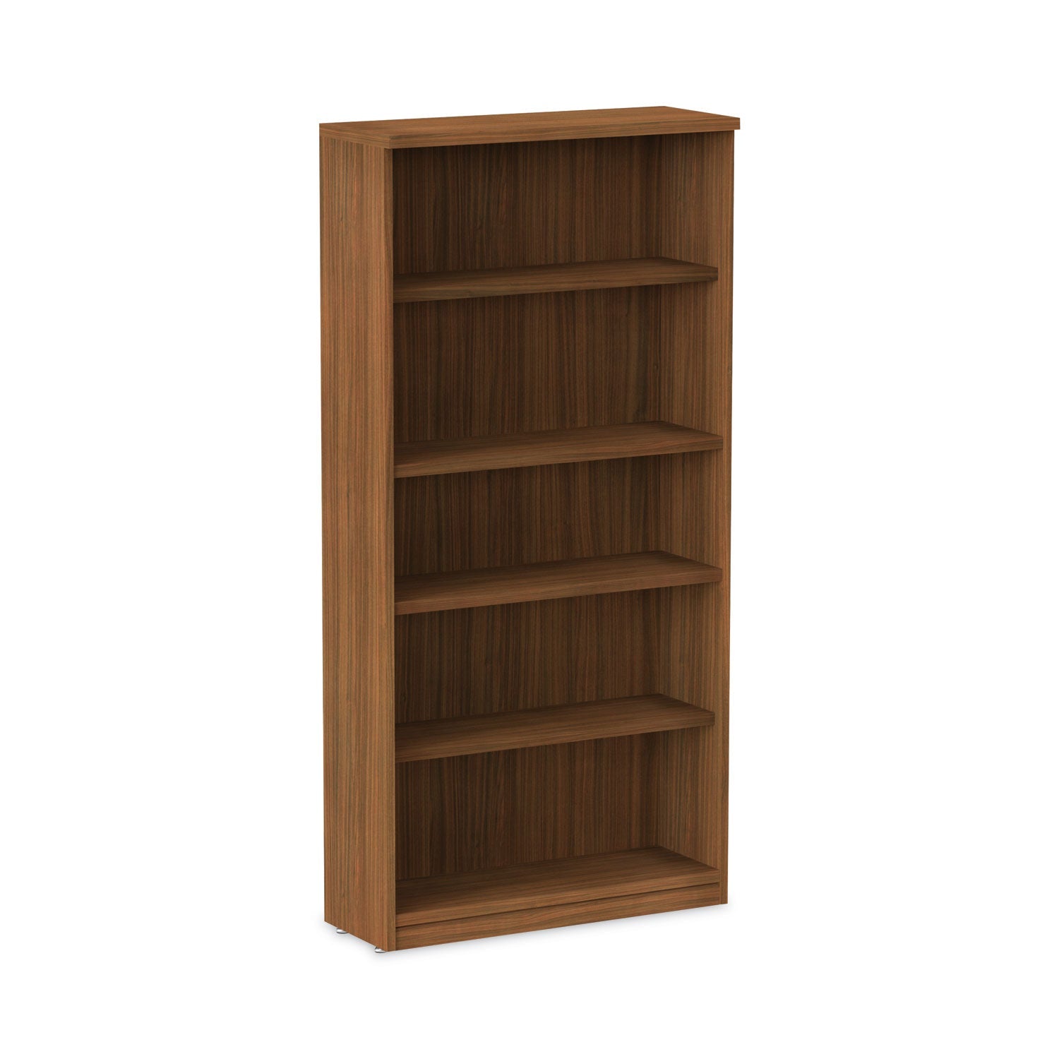 Valencia Series Bookcase | 5-Shelf | Modern Walnut